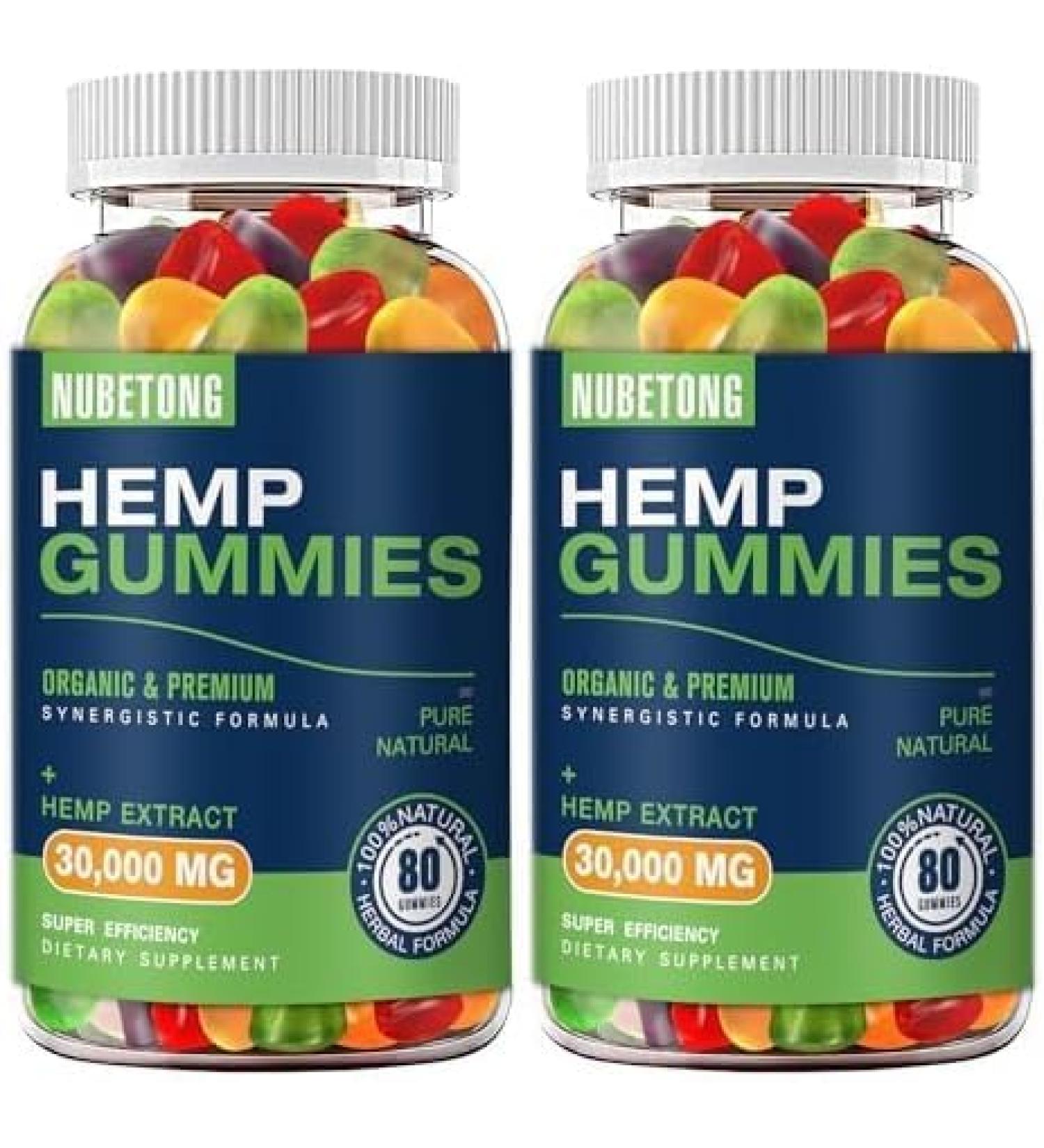 Hemp Gummies for Sleep Pain Anxiety Organic High Potency Extra Strength Hemp Oil Extract Edible Gummy Supplement for Adult Gummy 2 Packs - Buy Online on GoSupps.com