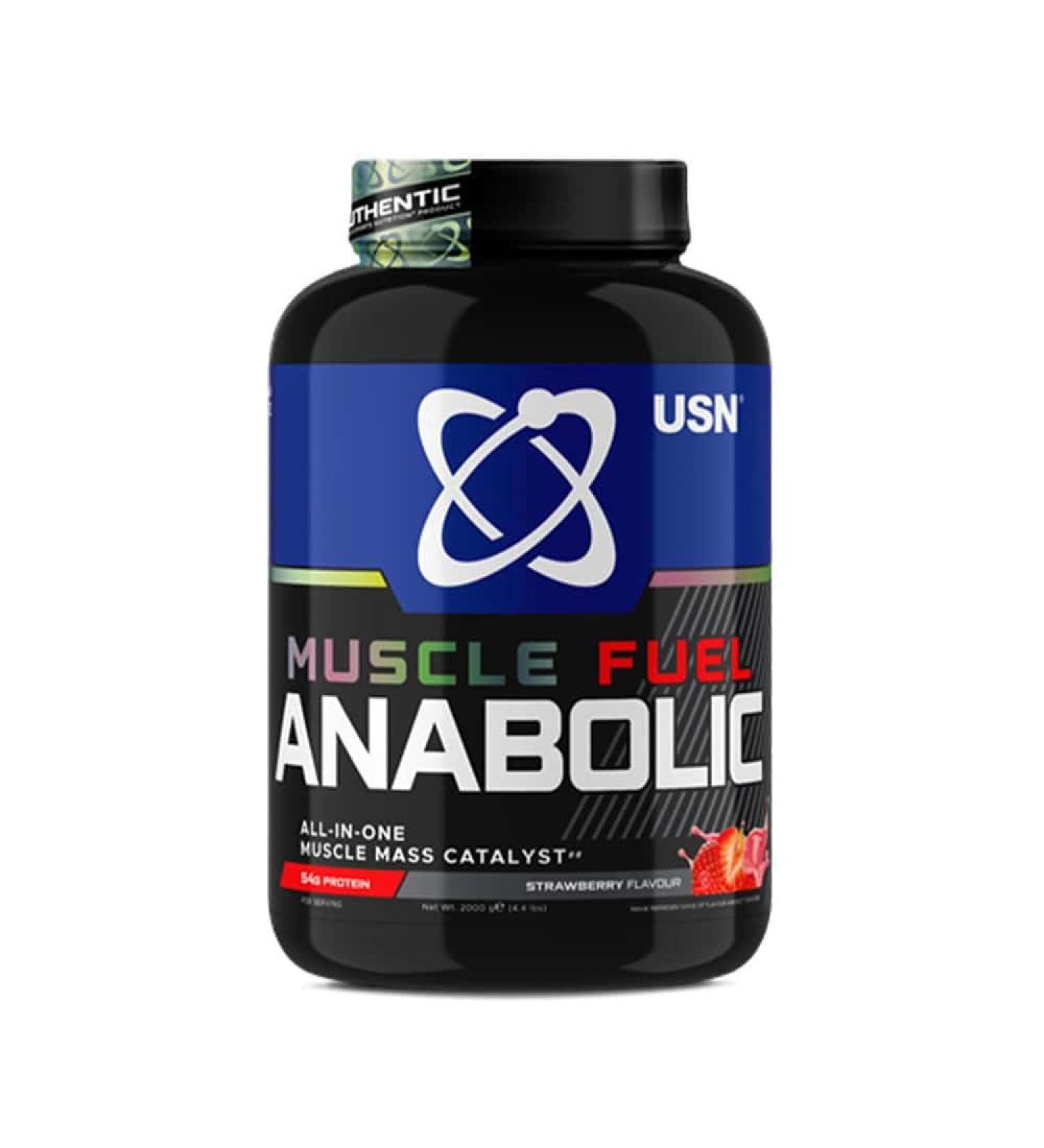 USN Muscle Fuel Anabolic Strawberry Mass Gain 2kg - Buy Online on GoSupps.com