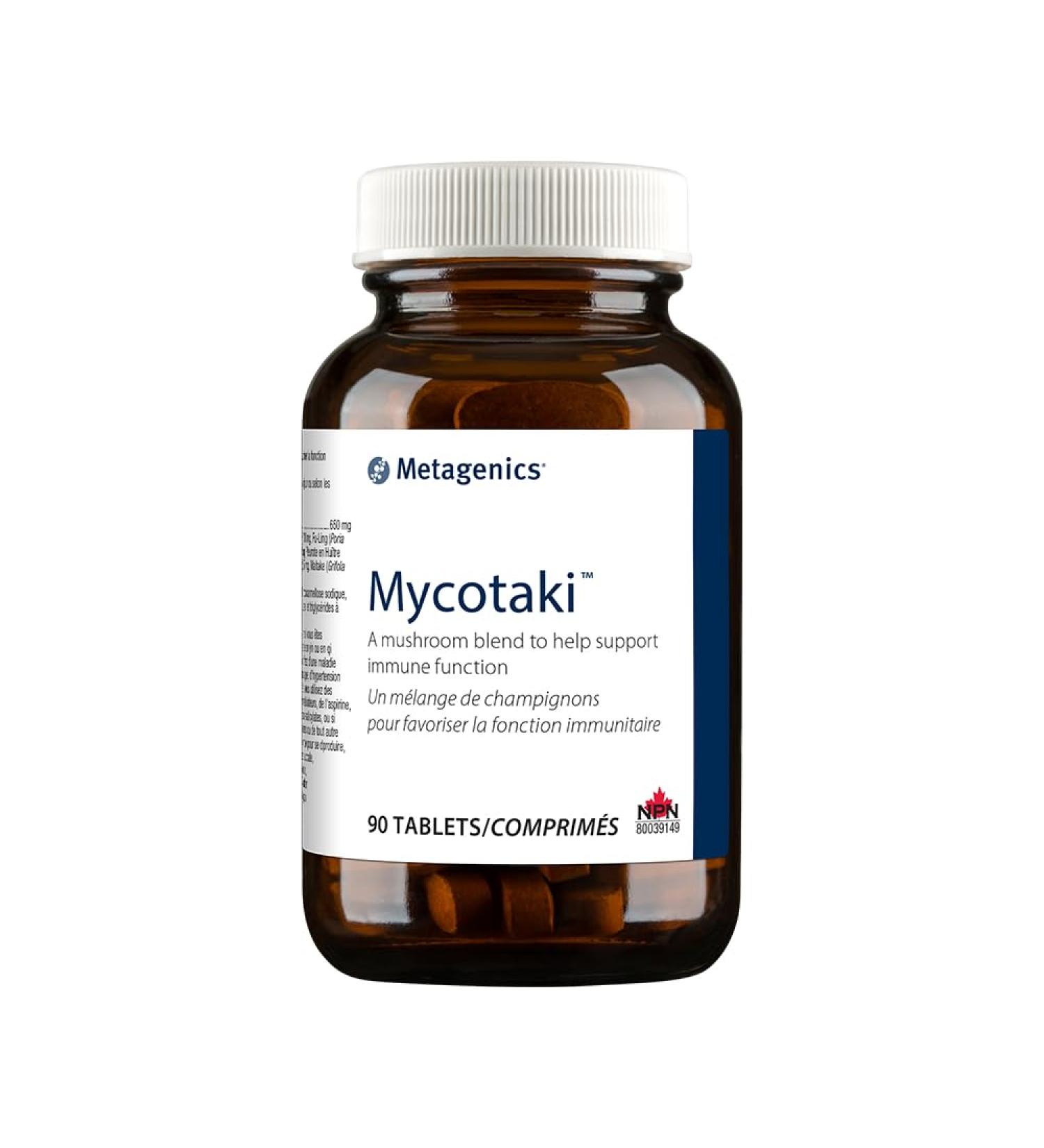 Metagenics - Mycotaki - Mushroom Supplement for Immune Support - 90 Tablets