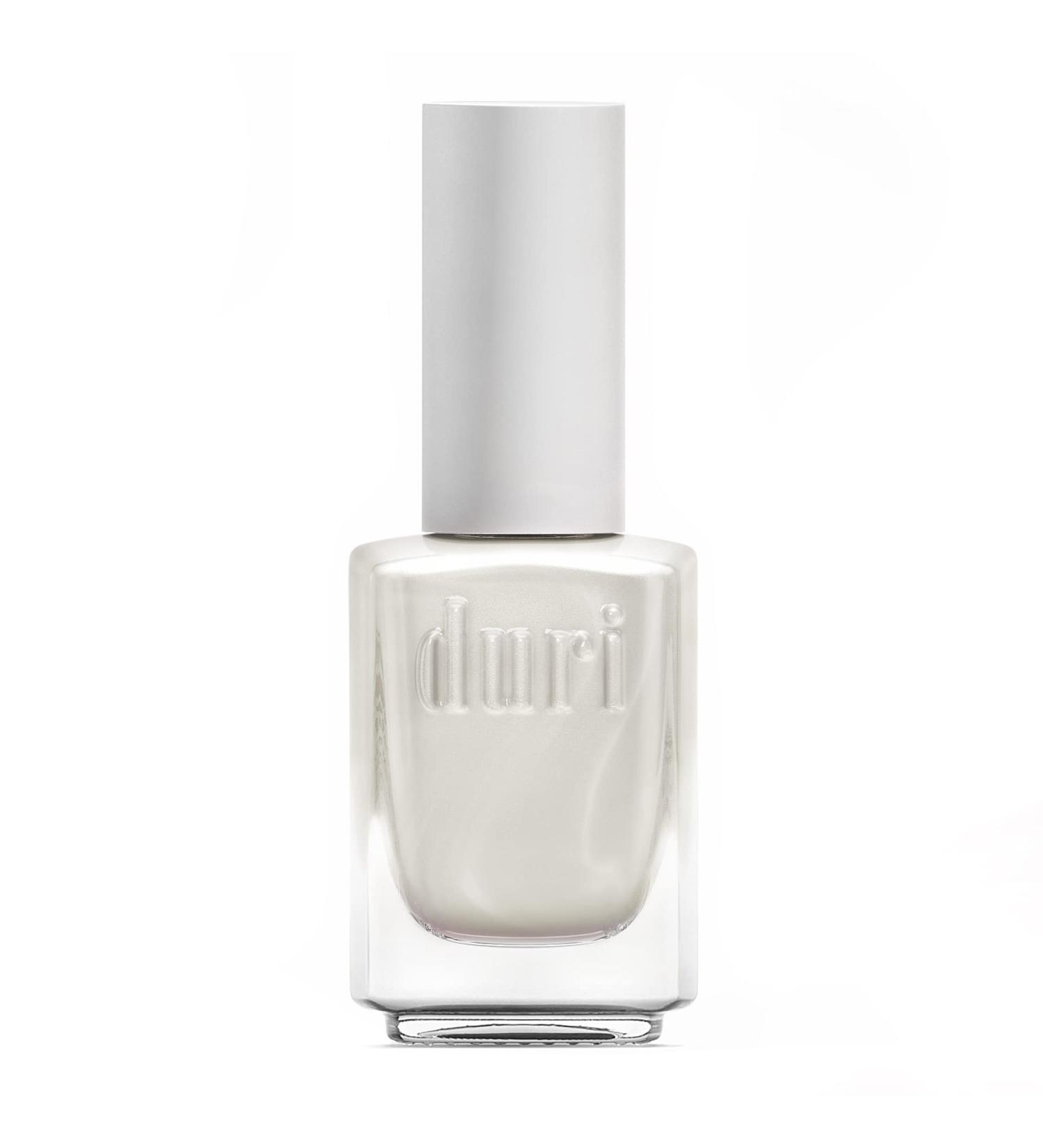 Duri Nail Polish 50 Platinum White Metallic Shimmer Pearl Finish Semi Sheer Coverage 0.5 fl.oz. - Long-Lasting Platinum Shade for Trendy Nails (Pack of 1) - Buy Online on GoSupps.com