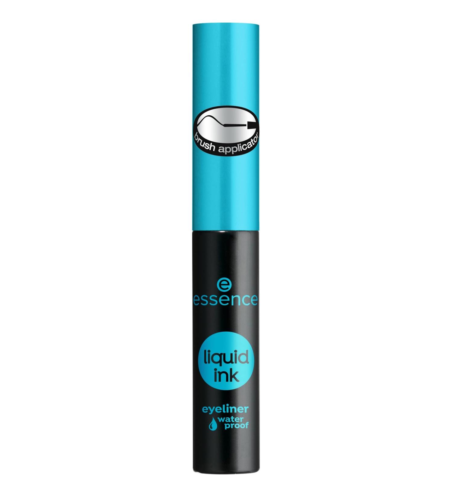 Essence Cosmetics Liquid Ink Eyeliner Waterproof - Long-Lasting Defined Black Eyeliner Vegan & Perfume-Free (3ml) - Buy Online on GoSupps.com