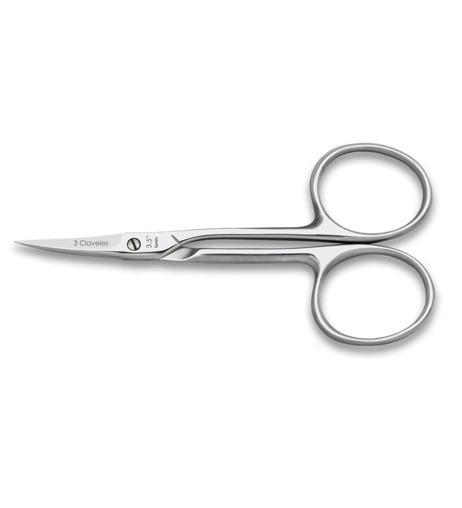 3 Carnations Silver 9 cm (3.5") Curved Embroidery Scissors 3.5" Carbon Steel Curved 9 cm (3 5") - Buy Online on GoSupps.com