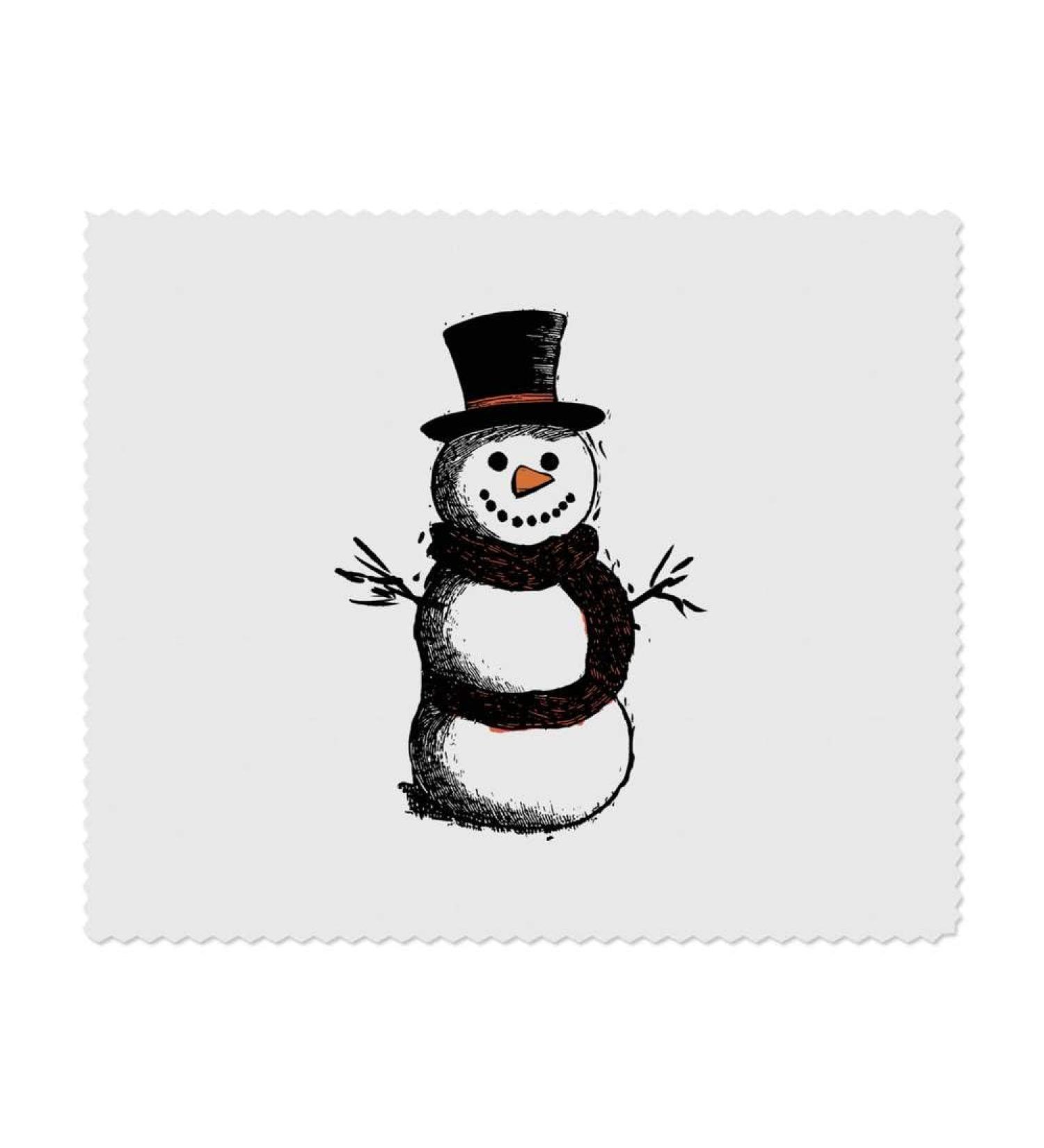 Azeeda Carrot Nosed Snowman Microfiber Cleaning Cloths - Set of 2 | Eco-Friendly & Reusable | Perfect for Home & Auto Cleaning - Buy Online on GoSupps.com