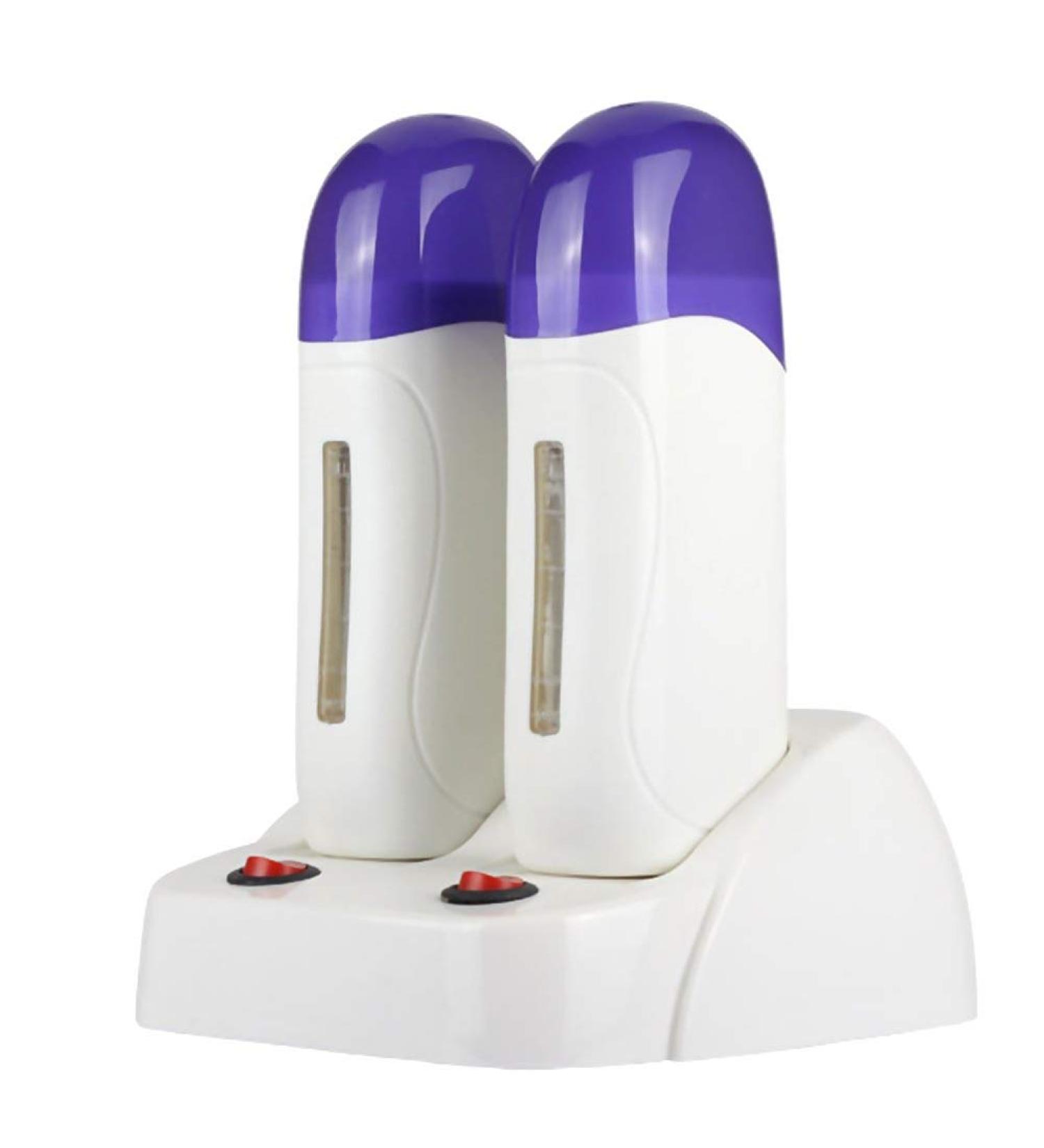 110V Double Depilatory Wax Warmer Kit for Coarse Hair Removal - Ideal for Women & Men - Includes Heater Base for Hair, Eyebrow, Facial, Armpit, Bikini & Brazilian Waxing - Buy Online on GoSupps.com