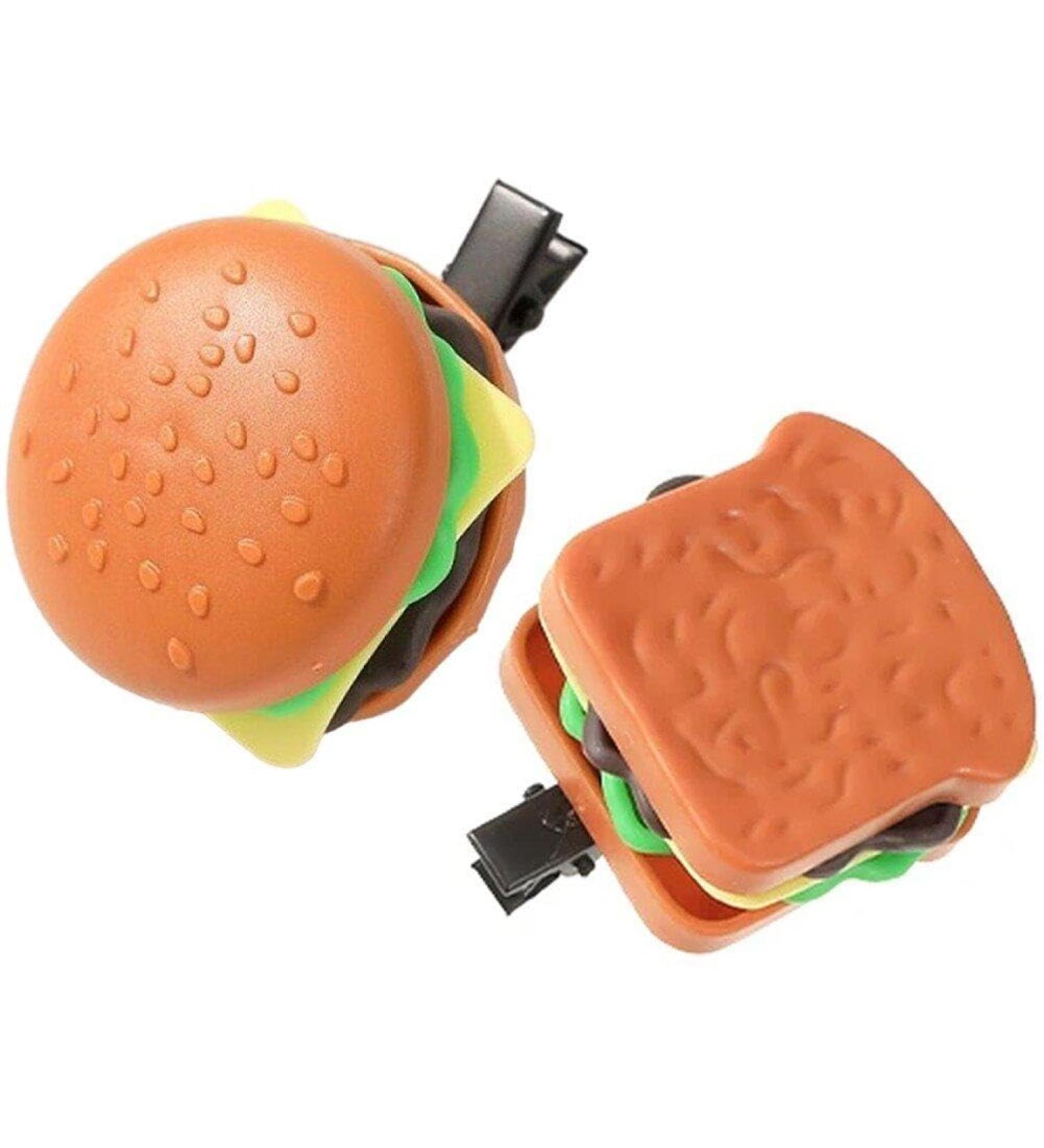 2 Pcs Imitation Hamburger Hair Clips For Girls Realistic Sandwich Hair Clips Funny Hair Snap Clip Hairpins Hair Barrettes Hair Accessories Style2 - Buy Online on GoSupps.com
