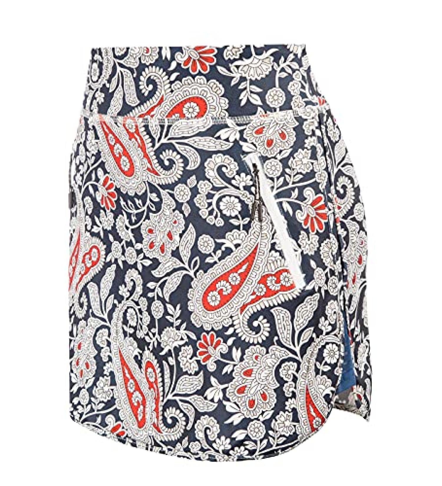JACK SMITH Women's Athletic Skorts - Lightweight Active Skirts with Zip Pockets - Paisley Navy - Size Small - Buy Online on GoSupps.com
