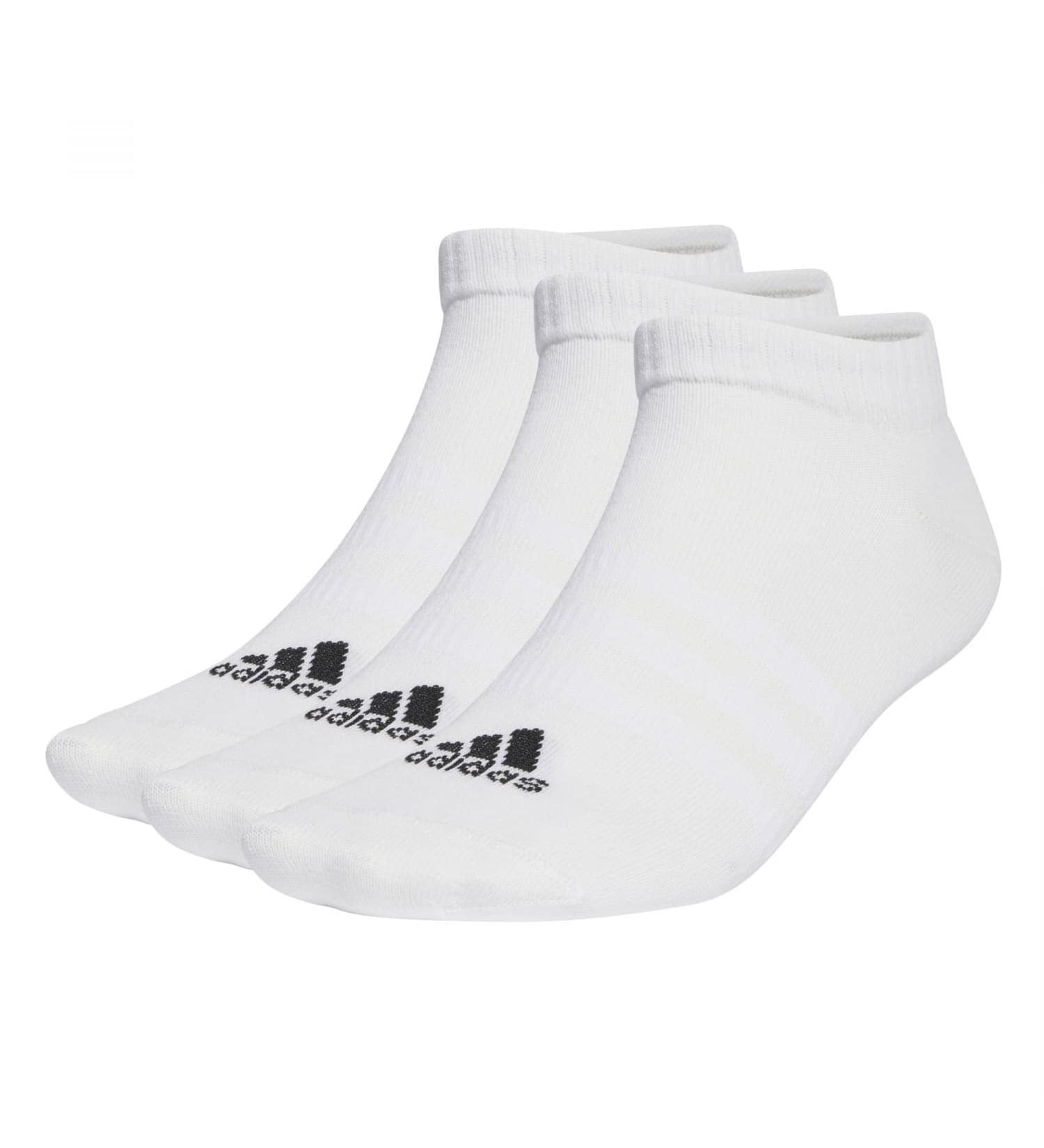 adidas Unisex Kids Thin And Light Sportswear Low-cut Socks 3 Pairs Socks 31-33 White/Black