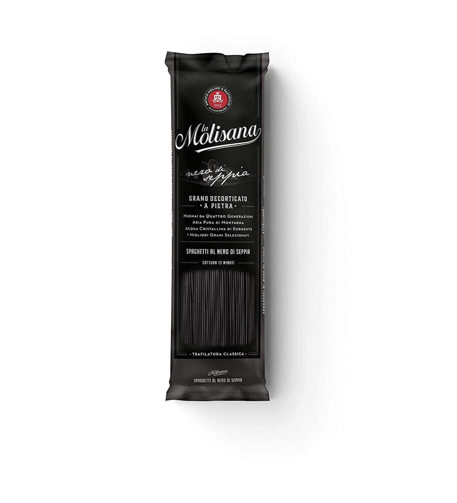 AAVV La Molisana Spaghetti Pasta with Black Cuttlefish 12 x 500g 6kg