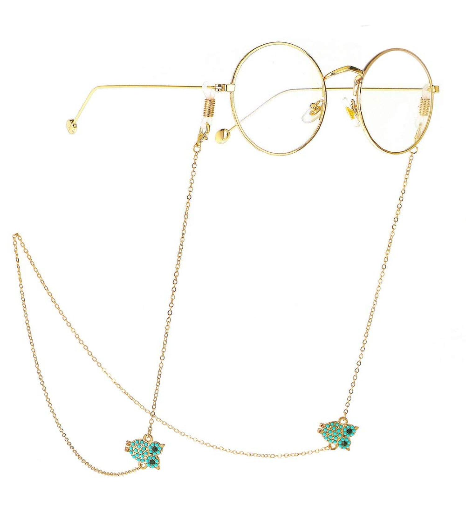 GALSOR Stainless Steel Glasses Chains & Lanyards - 70 Gold Metal Loops for Women | Shop Internationally! - Buy Online on GoSupps.com