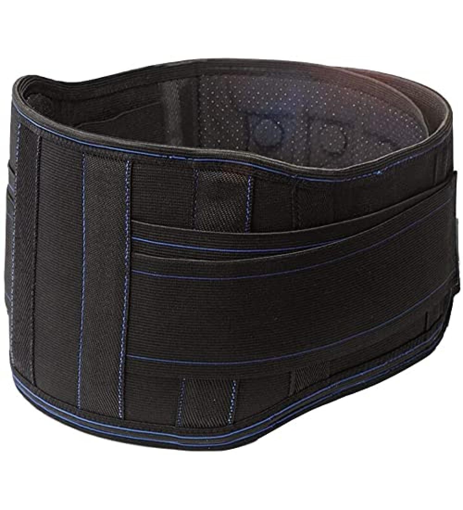Self-Warming Lordosis Support Belt for Pain Relief & Injury Prevention - Hot Press & Magnetic Warmth - XL Black Waist/Abdominal Support - Buy Online on GoSupps.com