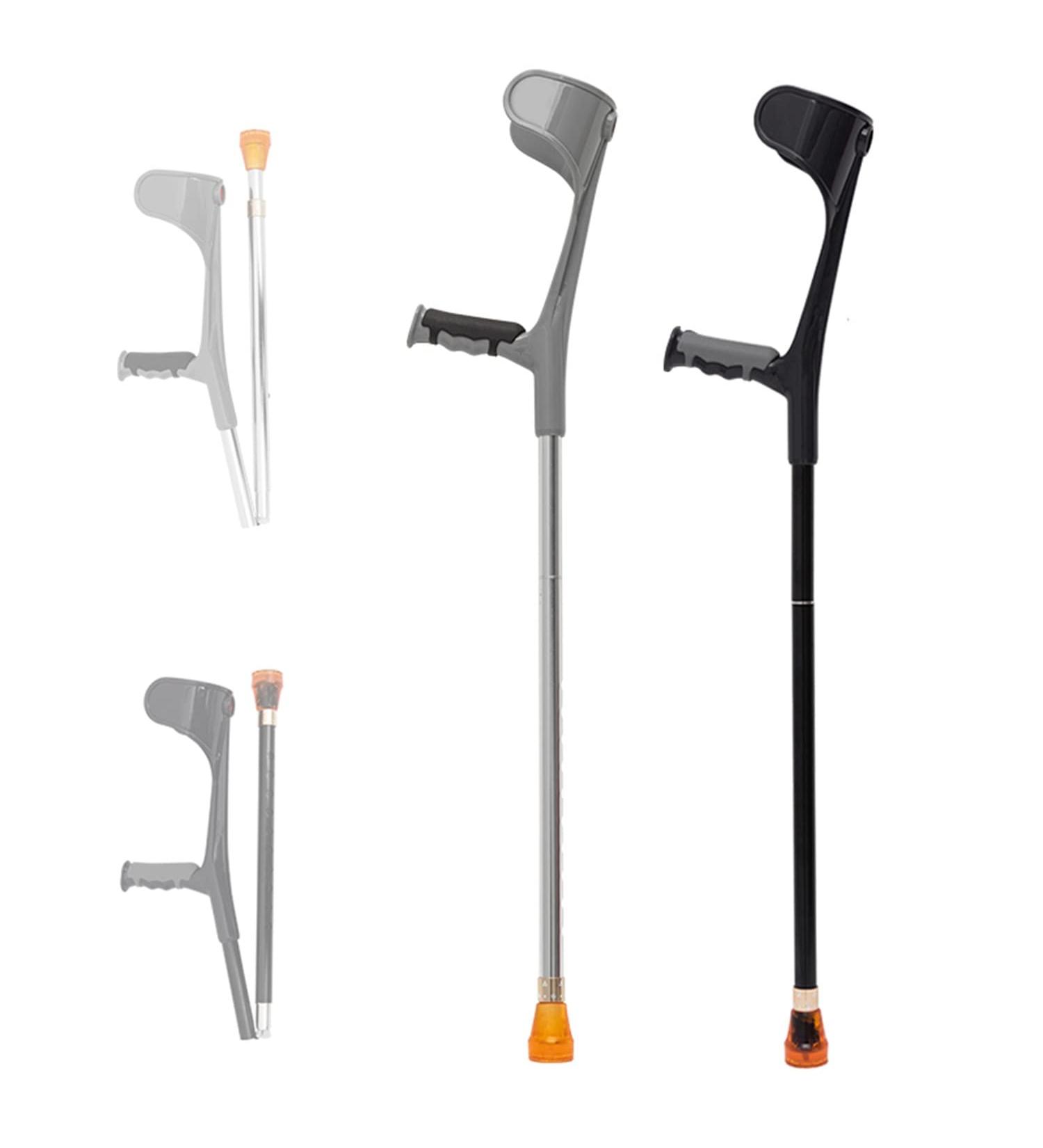 Multifunction Forearm Crutches Crutches for Adults Height Adjustable Foldable and Retractable with Rubber Handles for Children Men Women (Grey) Journey - Buy Online on GoSupps.com