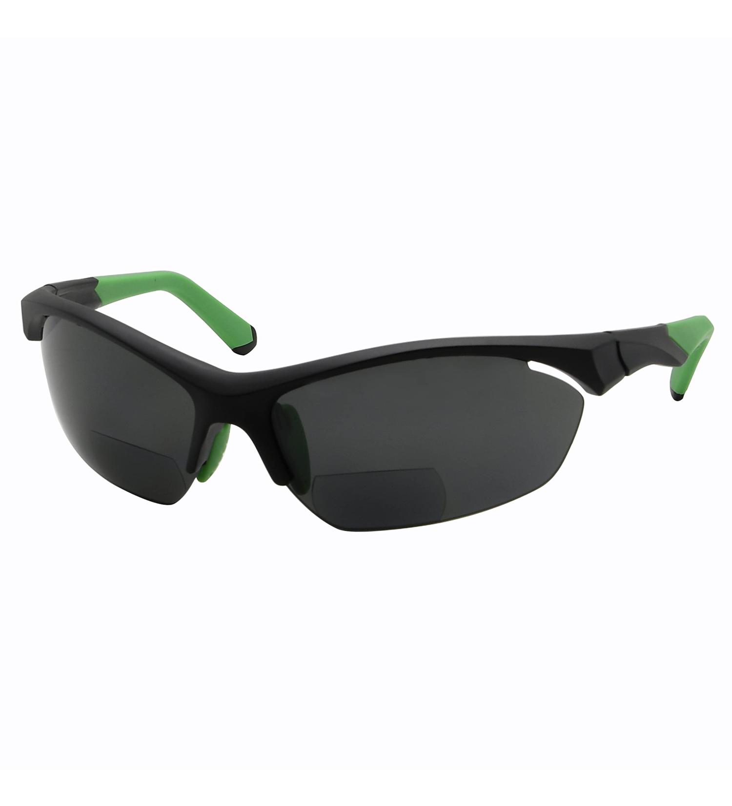 Eyekepper Polarized Bifocal Reading Sunglasses for Men & Women - Sport & Fishing - C21 2.5 Black Frame/Green Arm - Buy Online on GoSupps.com