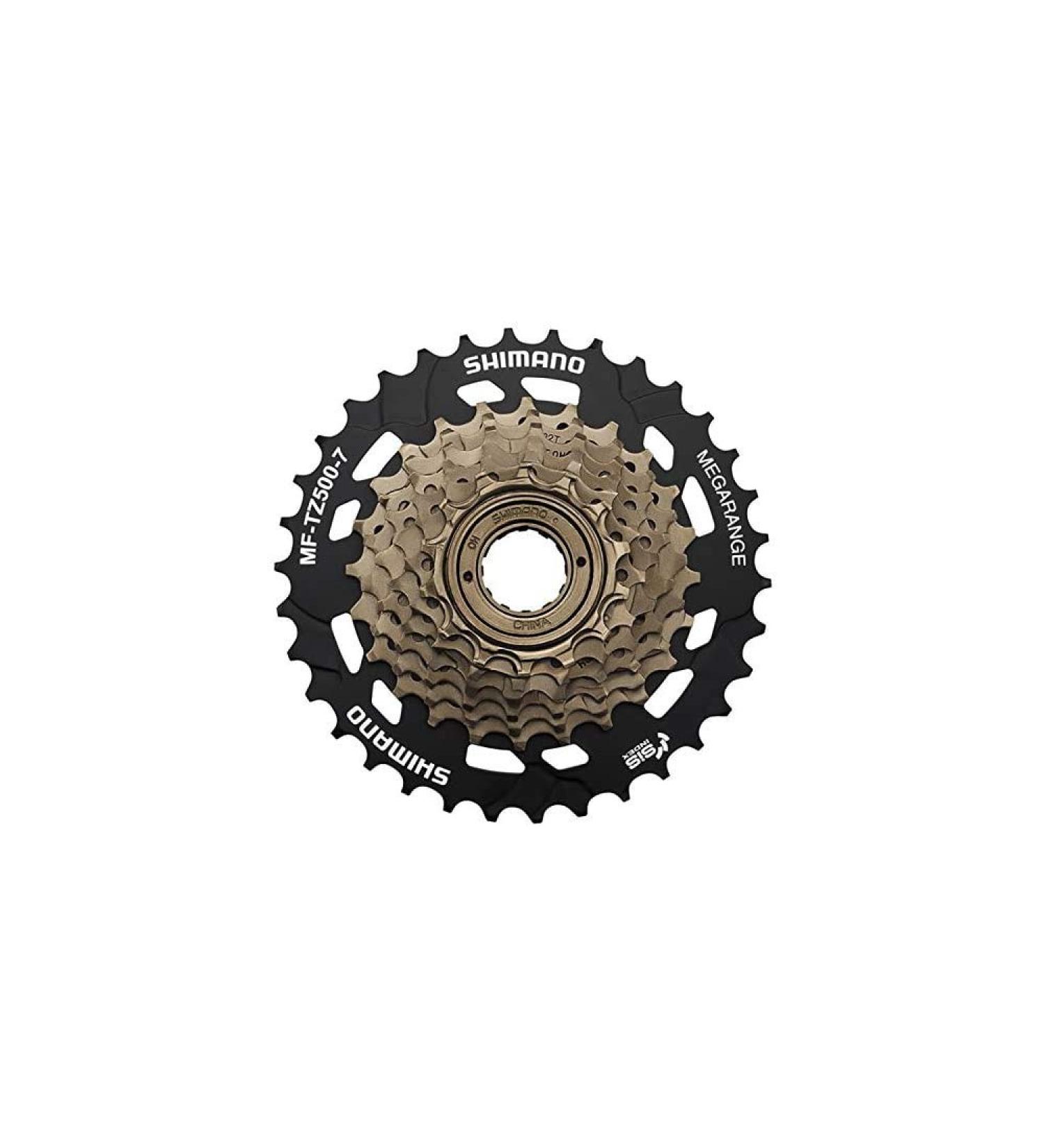 SHIMANO MF-TZ500 (Tourney) // 7-fach Freilauf-Schraubkranz (14-34 Zhne) Silber/Schwarz