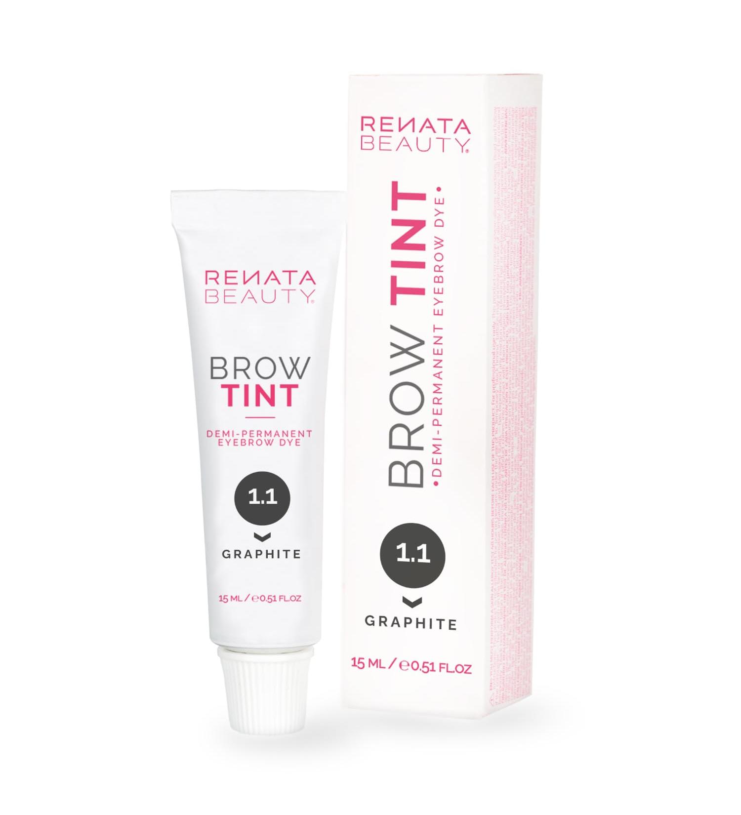 Renata Beauty Eyebrow Color - Long-Lasting 15ml in Graphite Gray | Premium Safe & Gentle Color for 4 Weeks | Available in 4 Shades - Buy Online on GoSupps.com