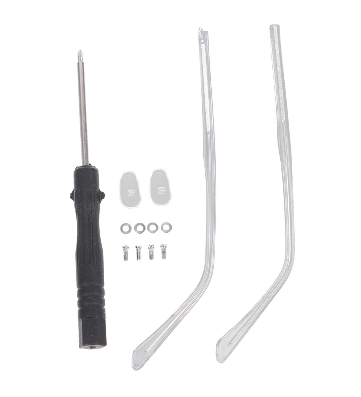 Ultechnovo Sunglasses Replacement Legs & Accessories - Metal Spare Parts for Men & Women - 1 Pair with Screwdriver - Transparent 13.8x0.36cm - Buy Online on GoSupps.com