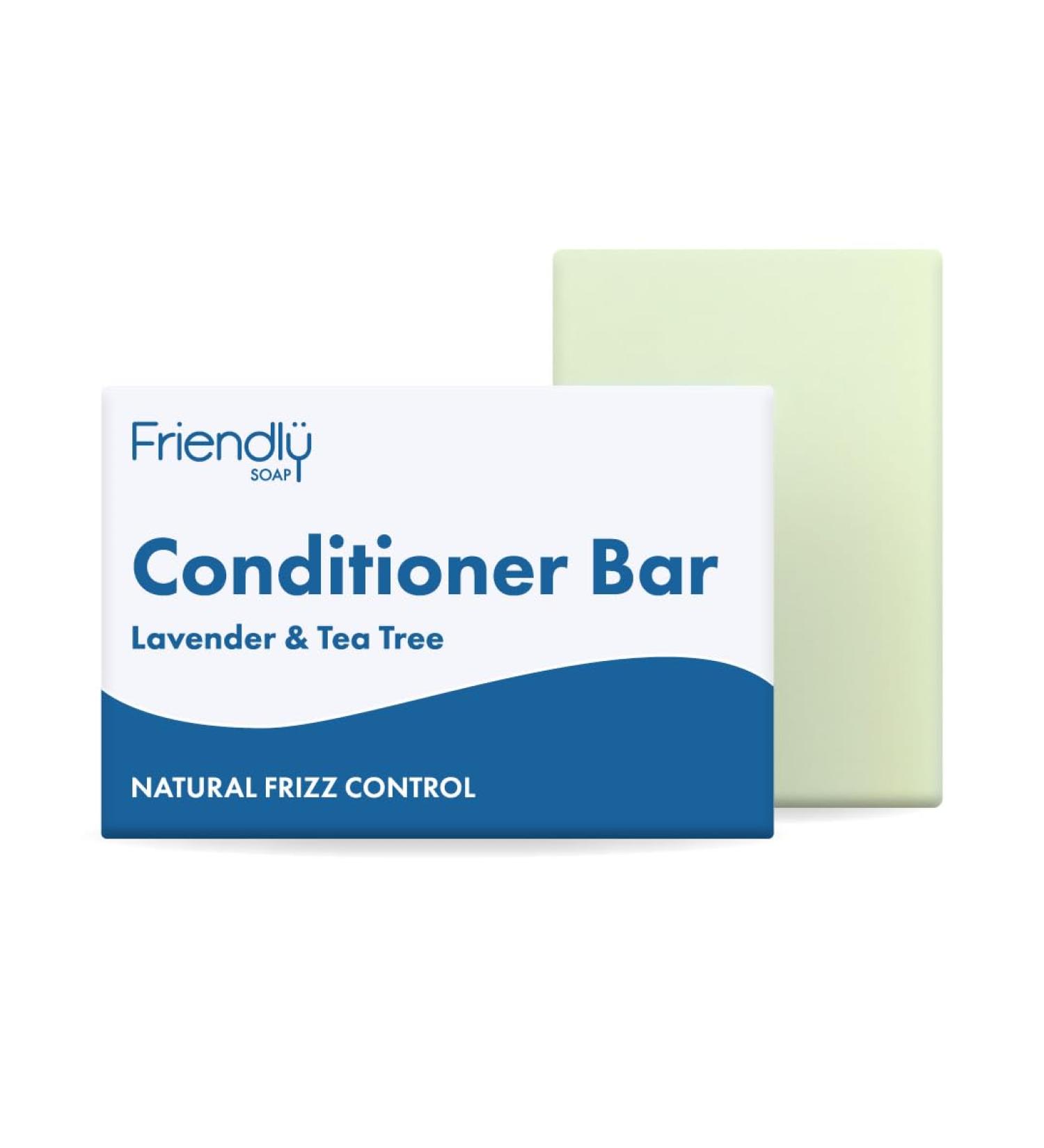 Buy Friendly Soap Handmade Natural Lavender & Tea Tree Conditioner - Plasticizing Moisturizing & Nourishing - 90g Online | Eco-Friendly & Vegan - Buy Online on GoSupps.com
