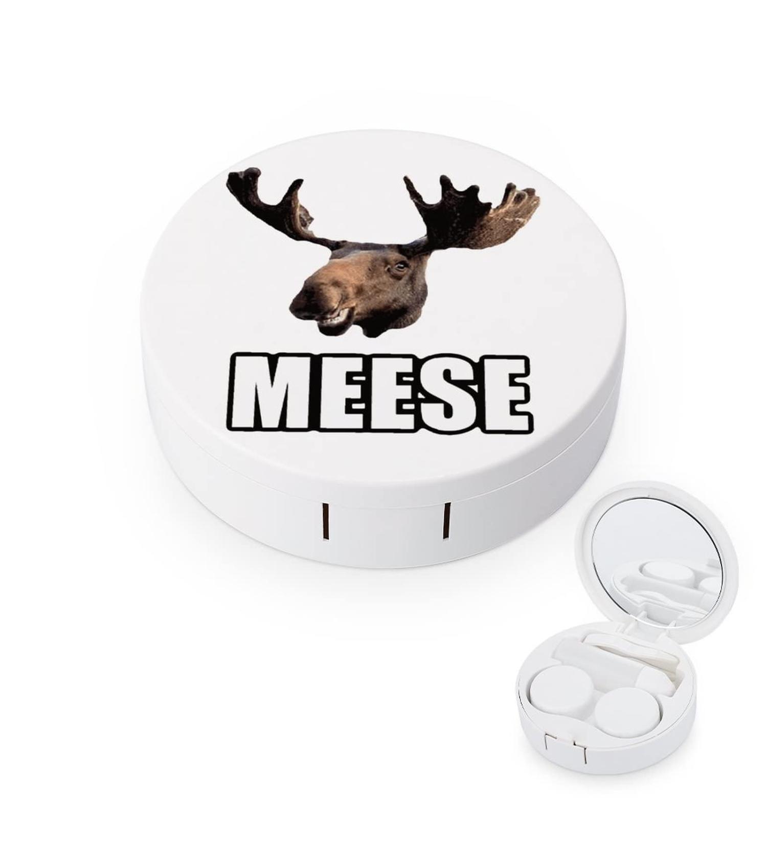 Moose Meese Round Case For Contact Lens Kit Storage Box with Mirror Printed - Buy Online on GoSupps.com