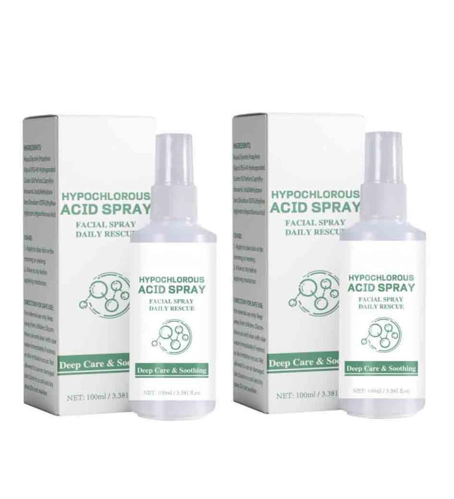 2PCS Hypochlorous Acid Facial Spray Reduce Redness Swelling Versatile Uses for Every Skin Calm Redness Eyelid Lrritation Care - Buy Online on GoSupps.com