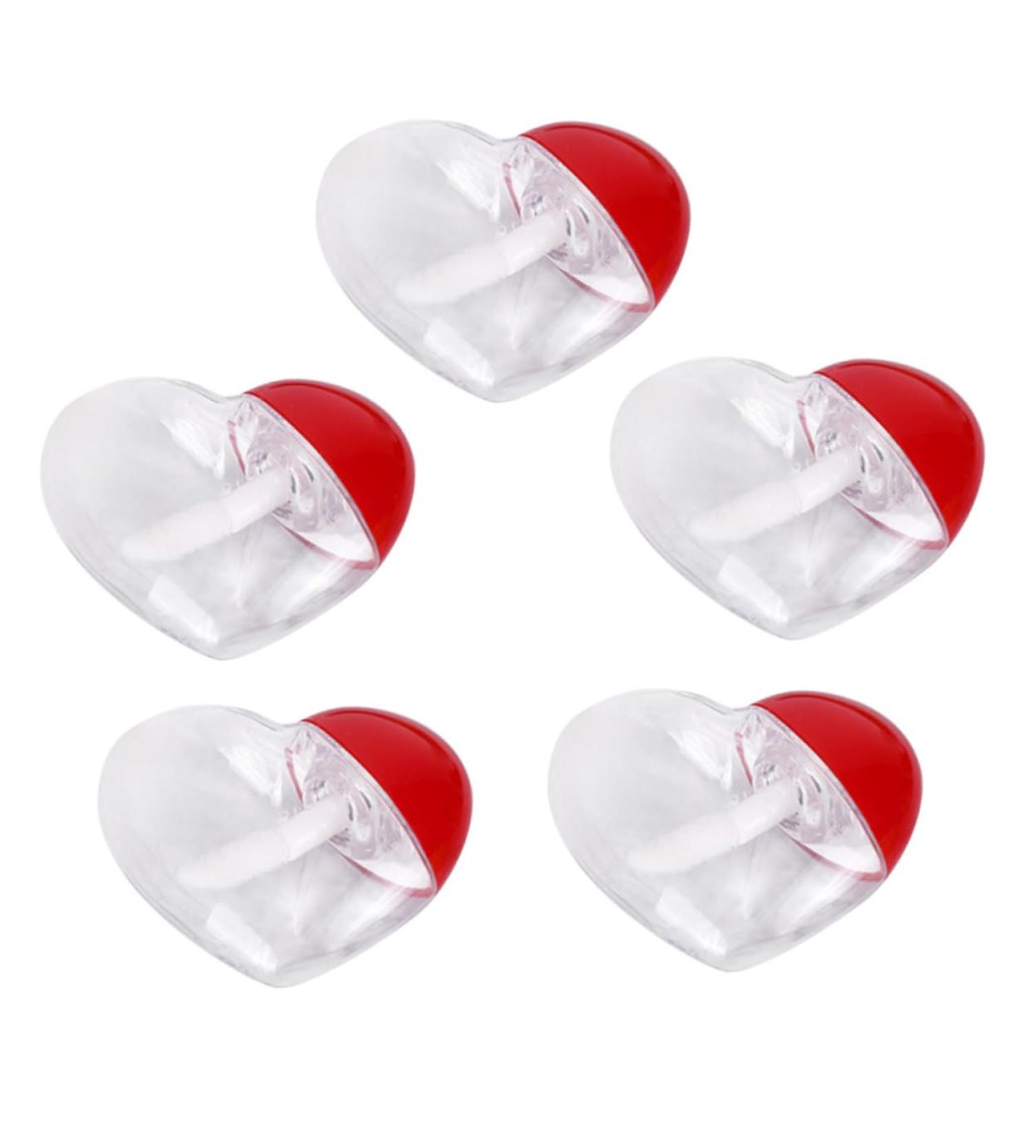 DOITOOL 5pi ces Tubes De Gloss Forme De C ur Flacons De Gloss Vides Plastique Flacons Pour L vres Liquide Et Mascara 4.2x3.7cm transparent - Buy Online on GoSupps.com