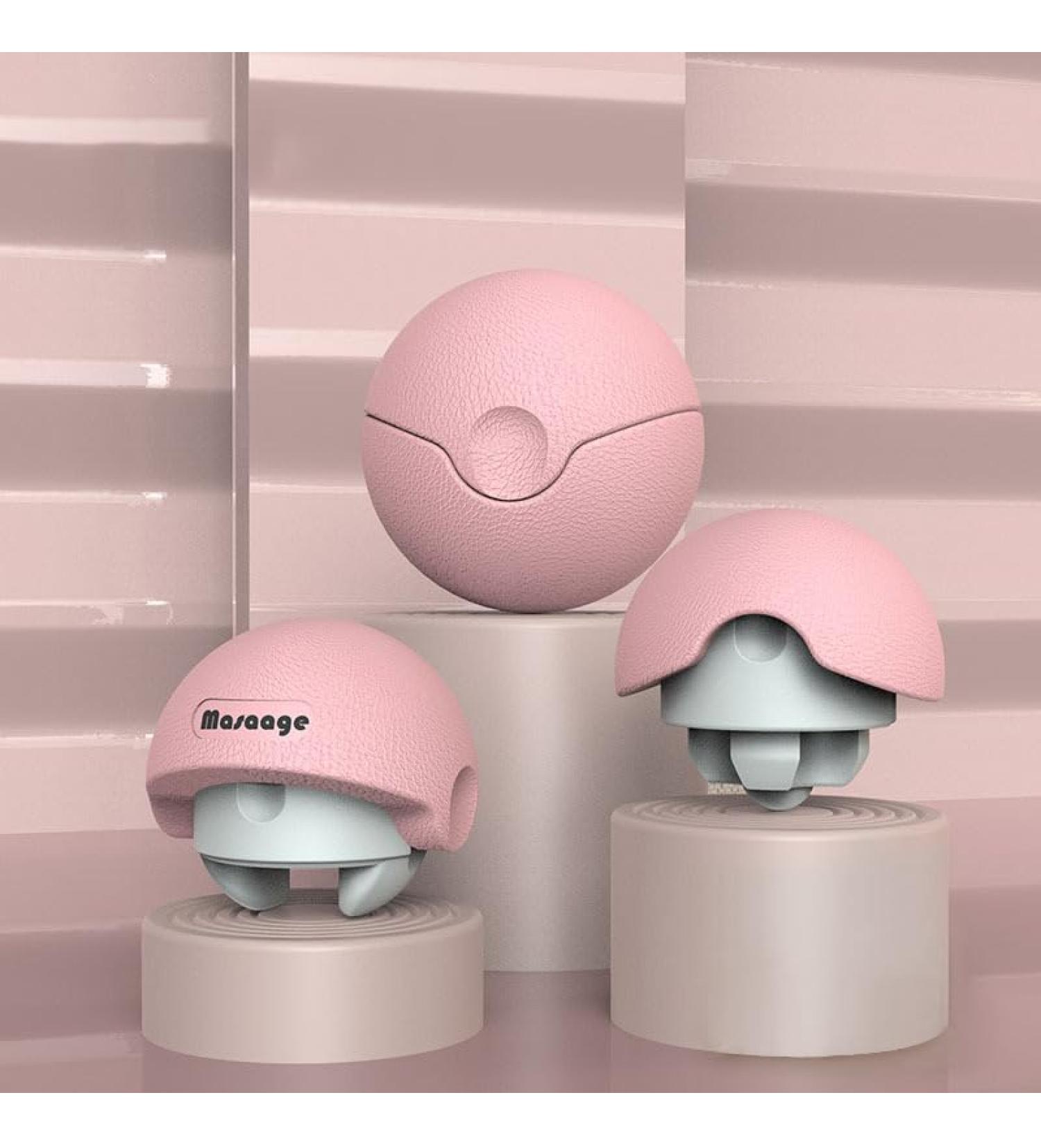 Massage ball multifunctional fascia ball massage device hedgehog ball for deep tissue and muscle relaxation with manual massage ball ideal for trigger points muscle nodes and yoga-rosa