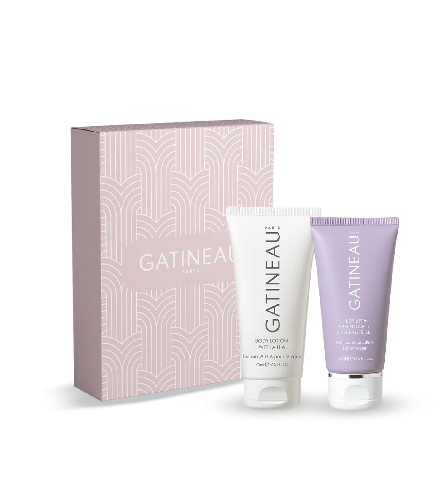 Gatineau Moistursing Duo Gift Set: AHA Body Lotion (75ml) & Defi Lift Neck & D collet Gel (50ml - Buy Online on GoSupps.com