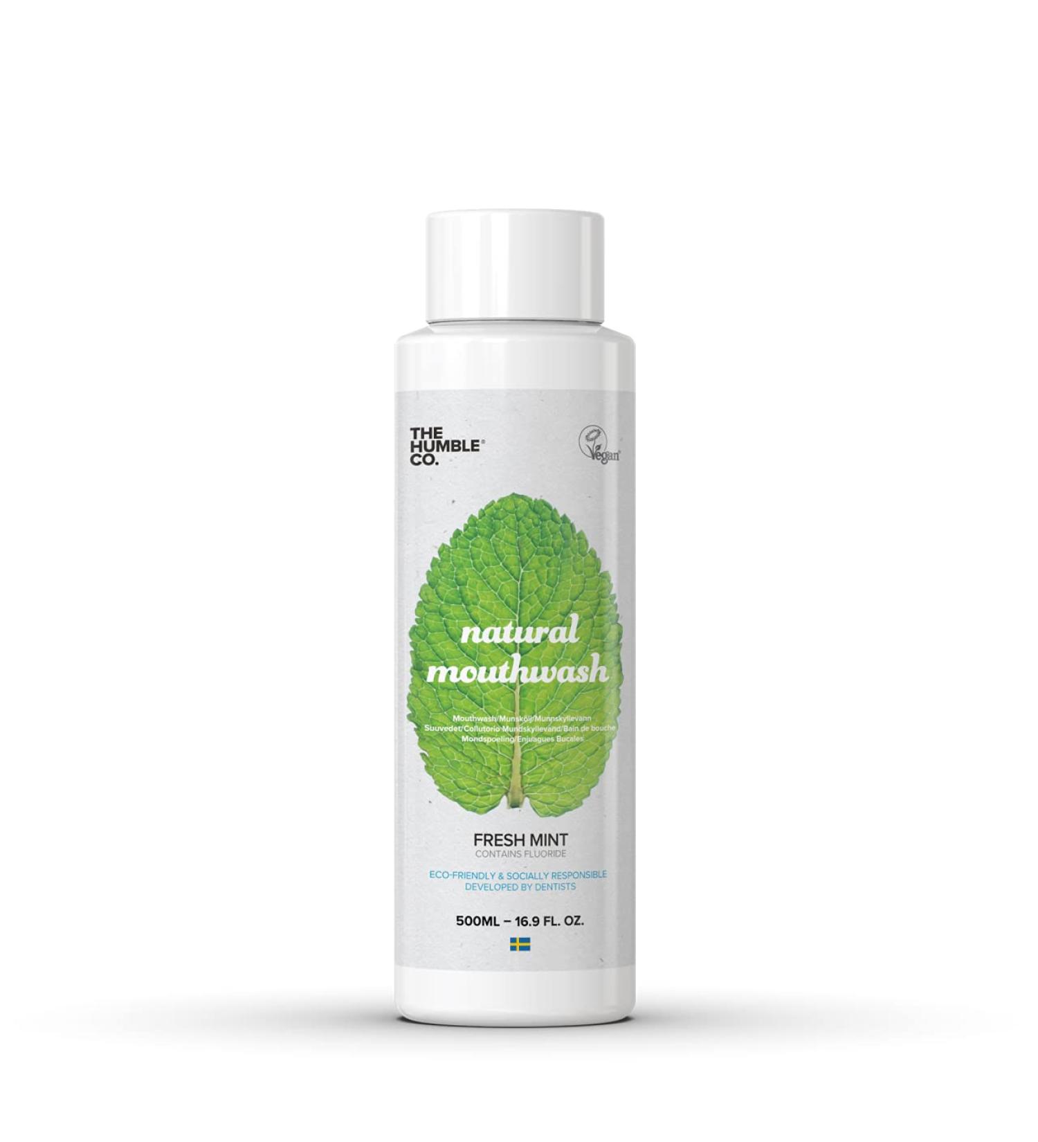 Vegan Fresh Mint Mouthwash 500 ML - The Humbl | Refreshing & Eco-Friendly Oral Care - Buy Online on GoSupps.com