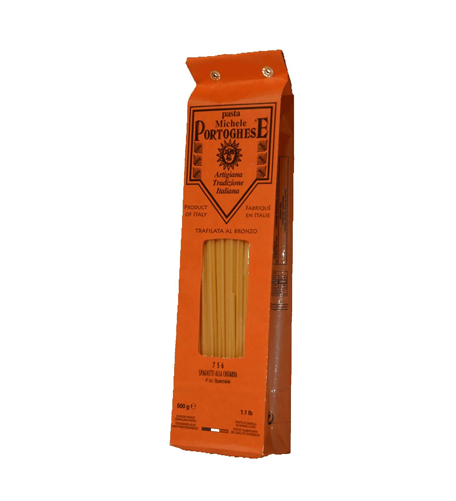 Michele Portoghese spaghetti alla chitarra pasta pasta gourmet from Italy durum wheat semolina slow drying 500 g Spaghetti chitarra