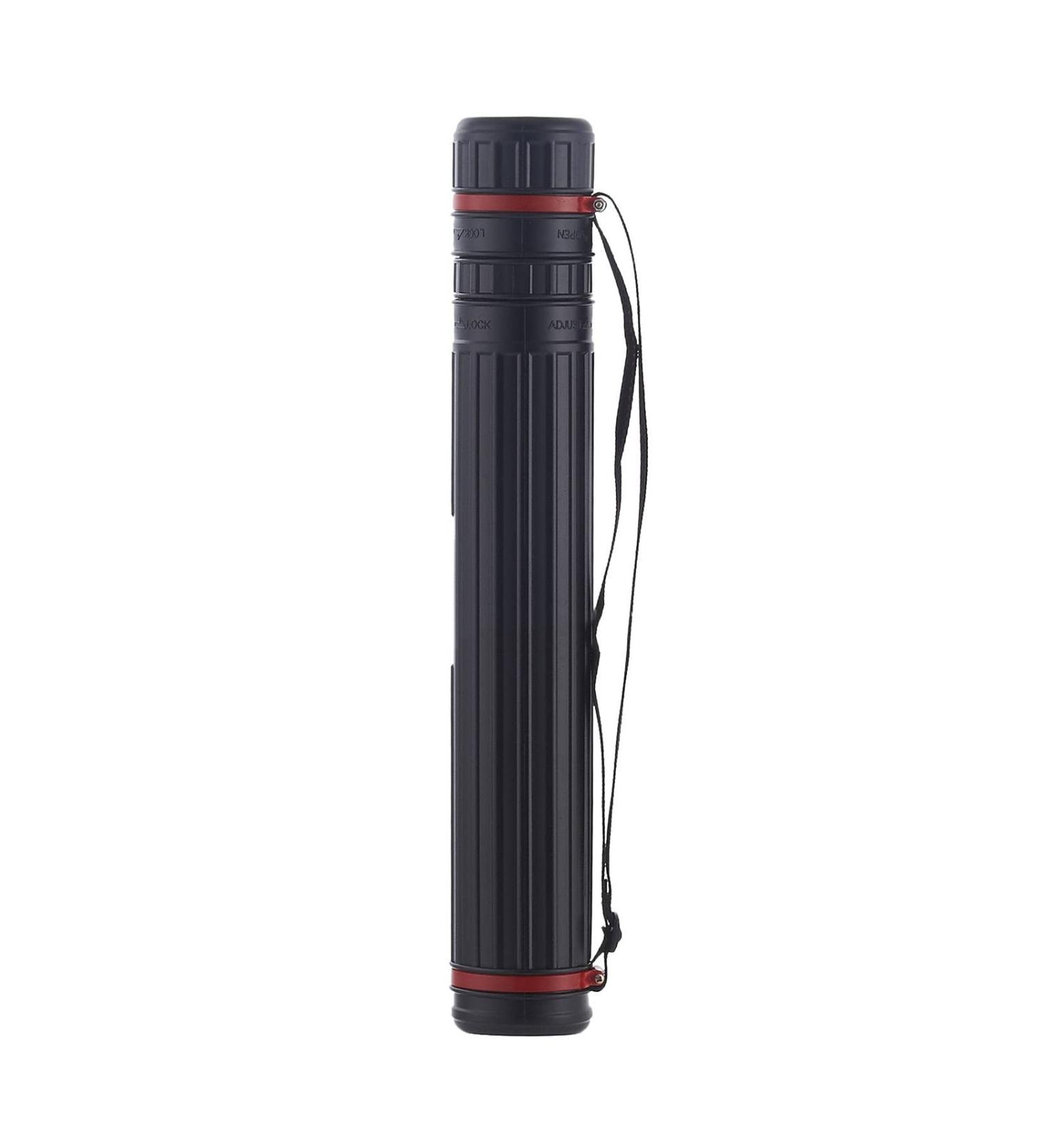 TOOYFUL Extendable Poster Tube 18-28'' with Shoulder Strap - Portable Storage for Documents, Blueprints, Drawings, Art - Black - Buy Online on GoSupps.com