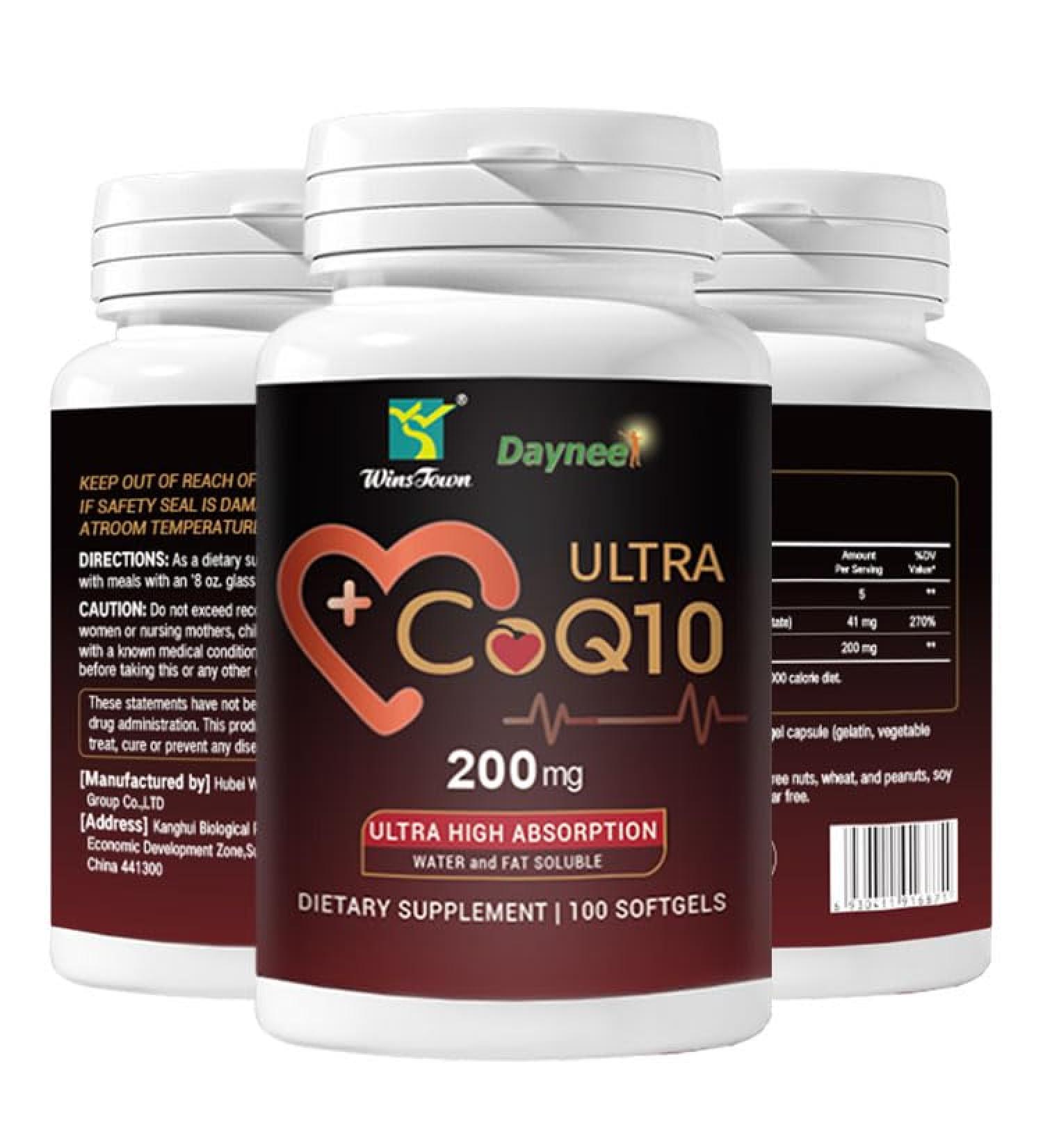 FARWIX CoQ10 200mg Softgels Supports Heart&Cellular Energy with Vitamin E Antioxidant&Brain Health Non-GMO Gluten-Free 100 Softgels - Buy Online on GoSupps.com