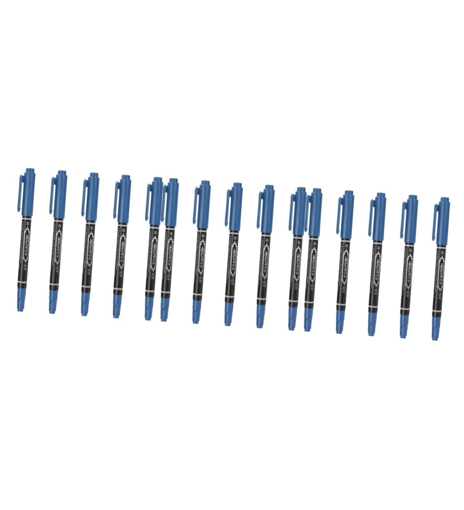 Healeved 15 Pcs Position Mapping Tool Portable Eyebrow Liner Lip Mapping Pen Marker Pens Plastic Blue - Buy Online on GoSupps.com