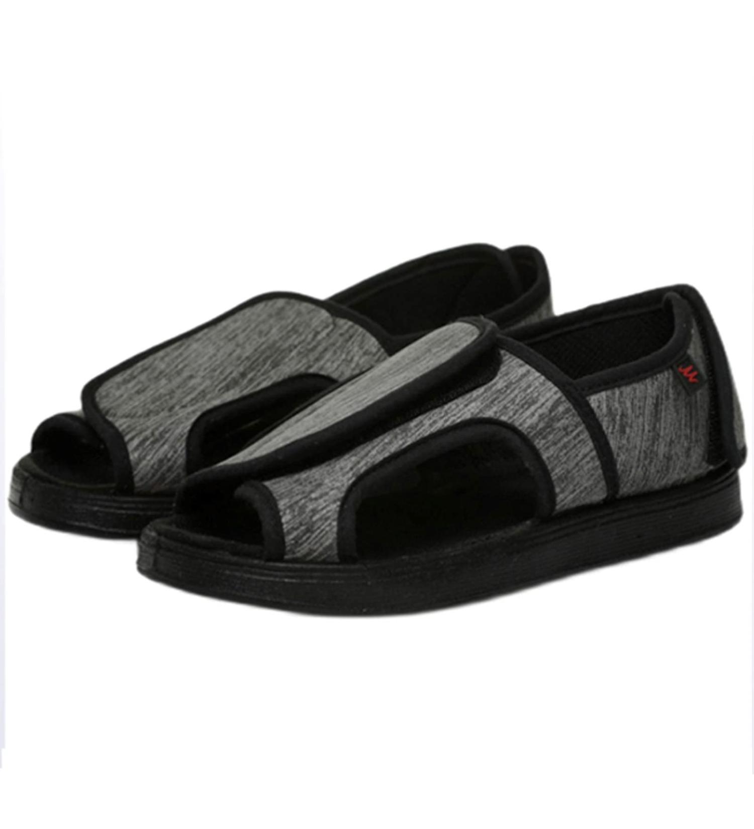 LEEWEE Diabetic Shoes Wide Width Adjustable Closure for Swollen Feet - Grey 42 - Buy Online on GoSupps.com