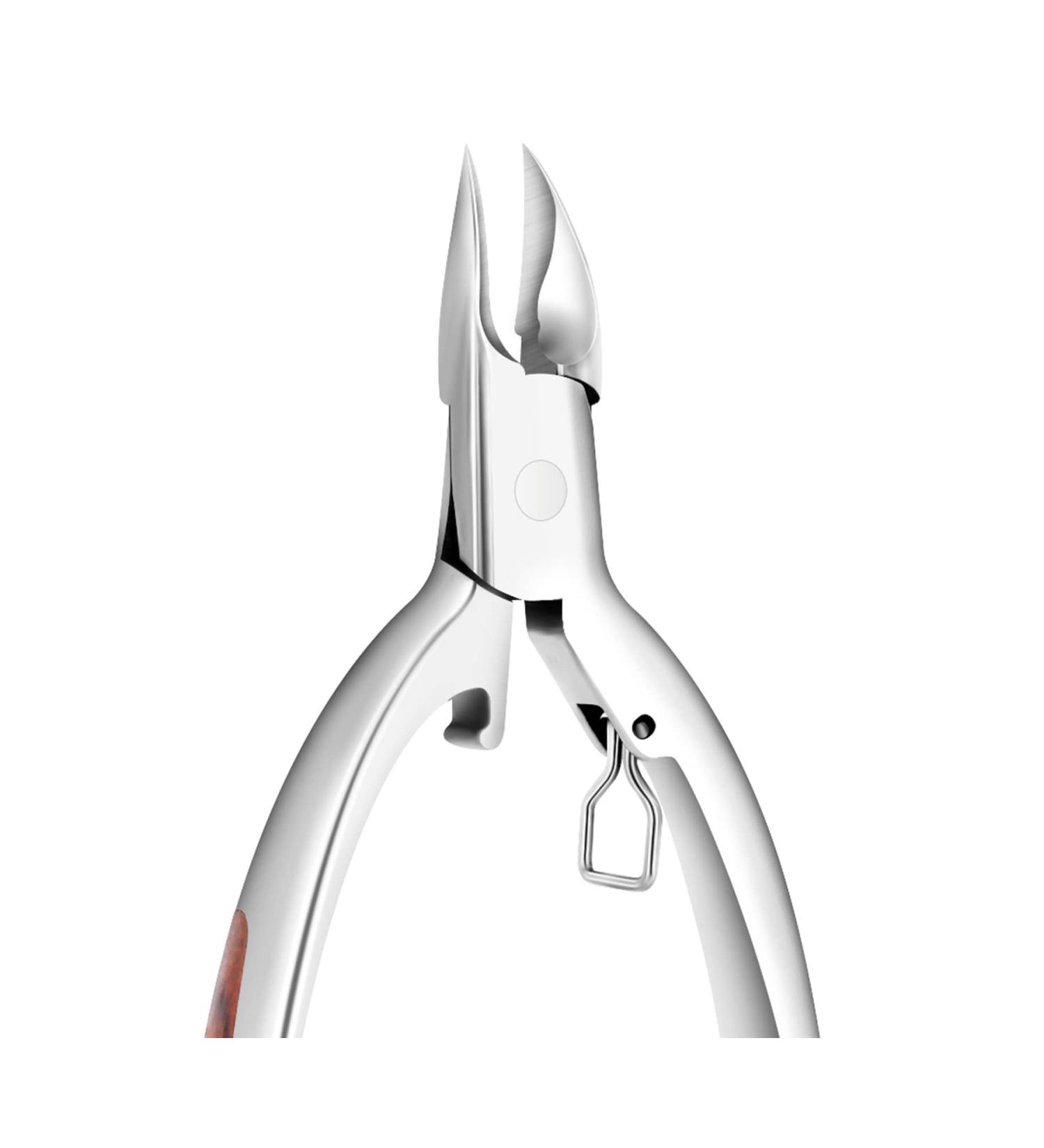 Professional Podiatrist Toenail Clippers for Ingrown & Thick Nails | Safety Lock, Wooden Handle | Large Size - Buy Online on GoSupps.com
