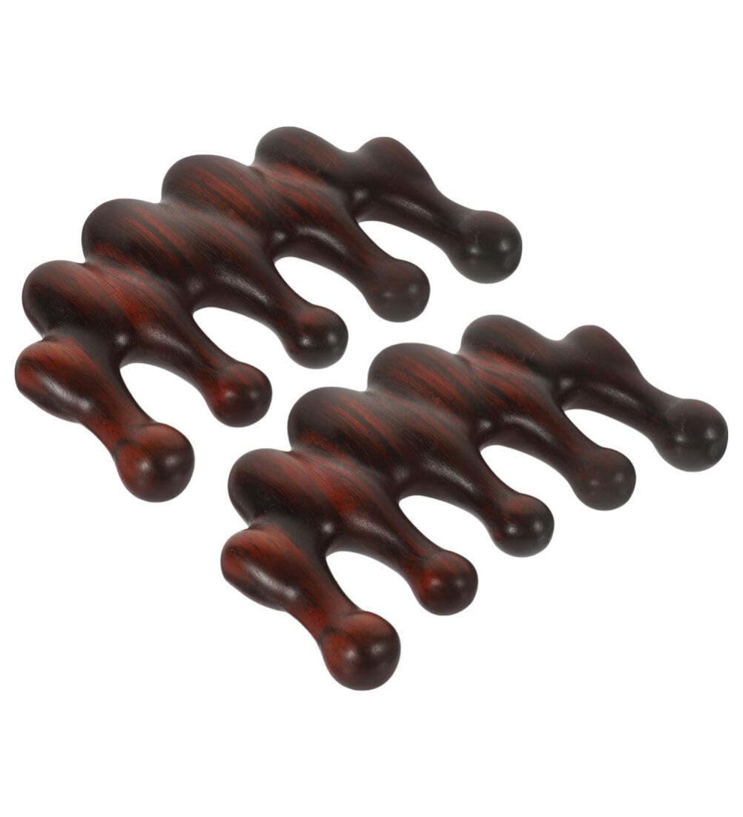 Buy Minkissy Wooden Scalp Massager Set - 2 Pieces for Hair Growth & Relaxation | Ideal for Women - Buy Online on GoSupps.com