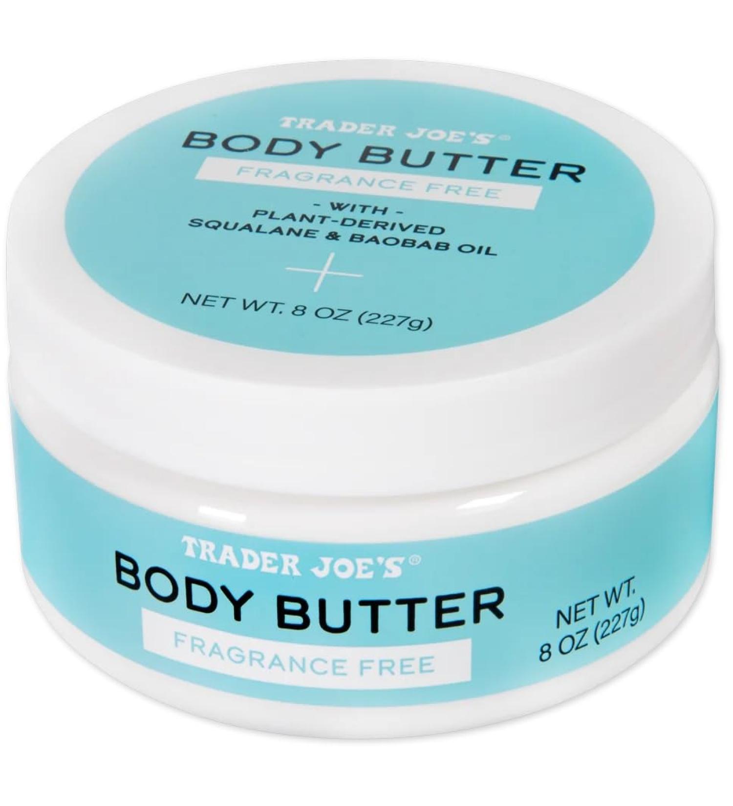 Fragrance Free Body Butter with Plant-Derived Squalane & Baobab Oil