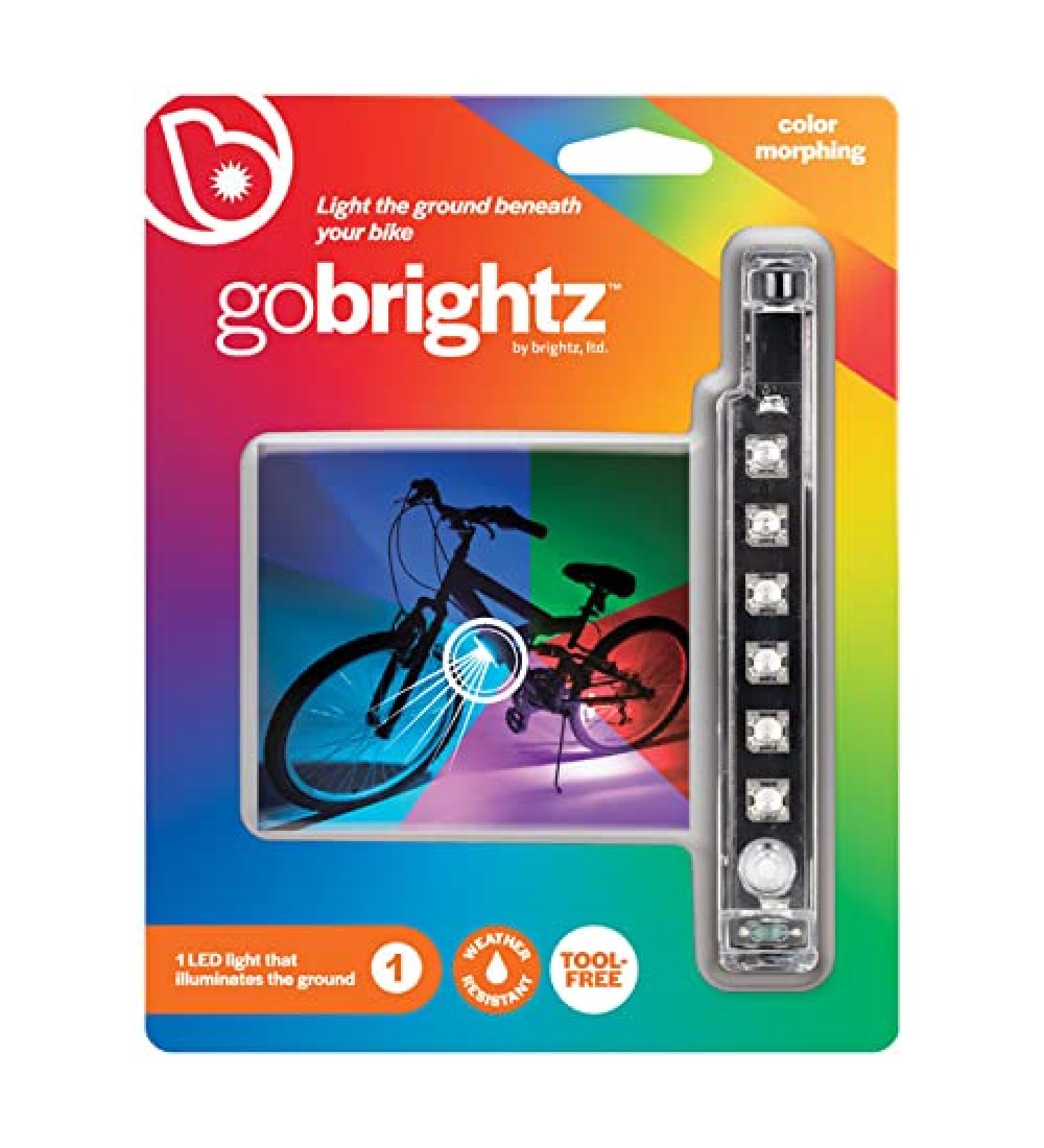 Brightz GoBrightz LED Bike Frame Light | Color Morphing Safety Light for Night Riding - 4 Flashing Modes - Fun Bike Accessories for Kids & Adults - Buy Online on GoSupps.com