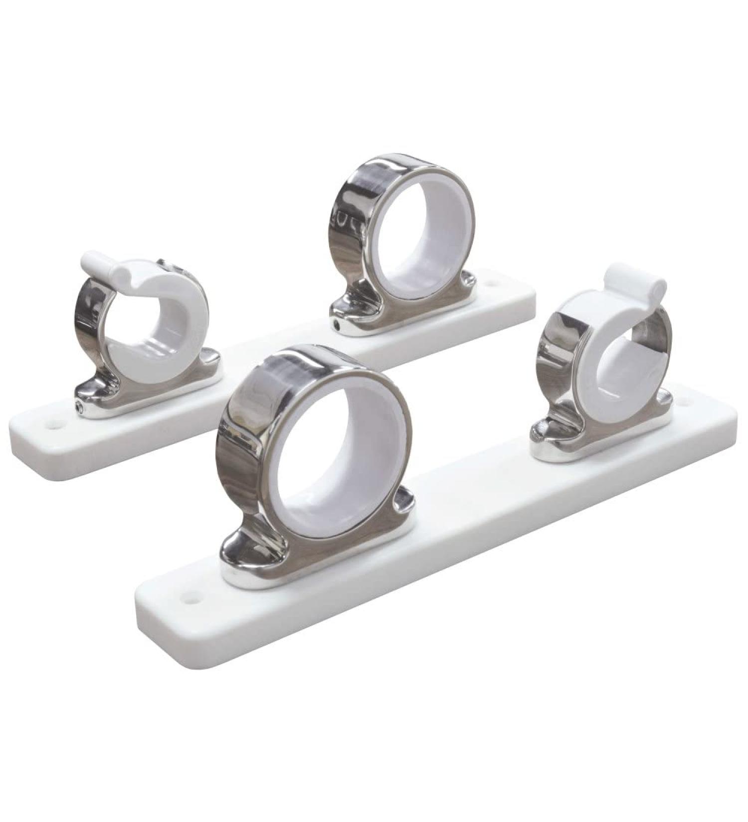 Taco Metals Marine Stainless Steel Packaged Delrin 2-Rod Hanger with Polyethylene Rack, 9 1/8-Inch Length - F16-2751-1