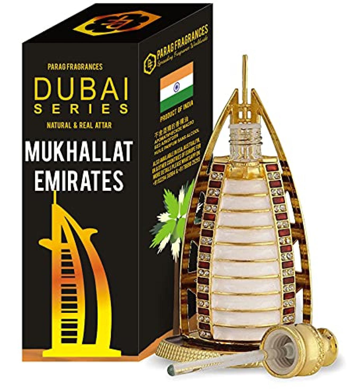 Parag Fragrances Mukhallat Emirates Attar 1 Tola (Dubai Series) Grade 1 Attar / Ittar / Perfume Oil In Most Precious Bottle / Gift For Men And Women / Perfume Gift Pack / Attar For Men / Perfume For Men - Buy Online on GoSupps.com