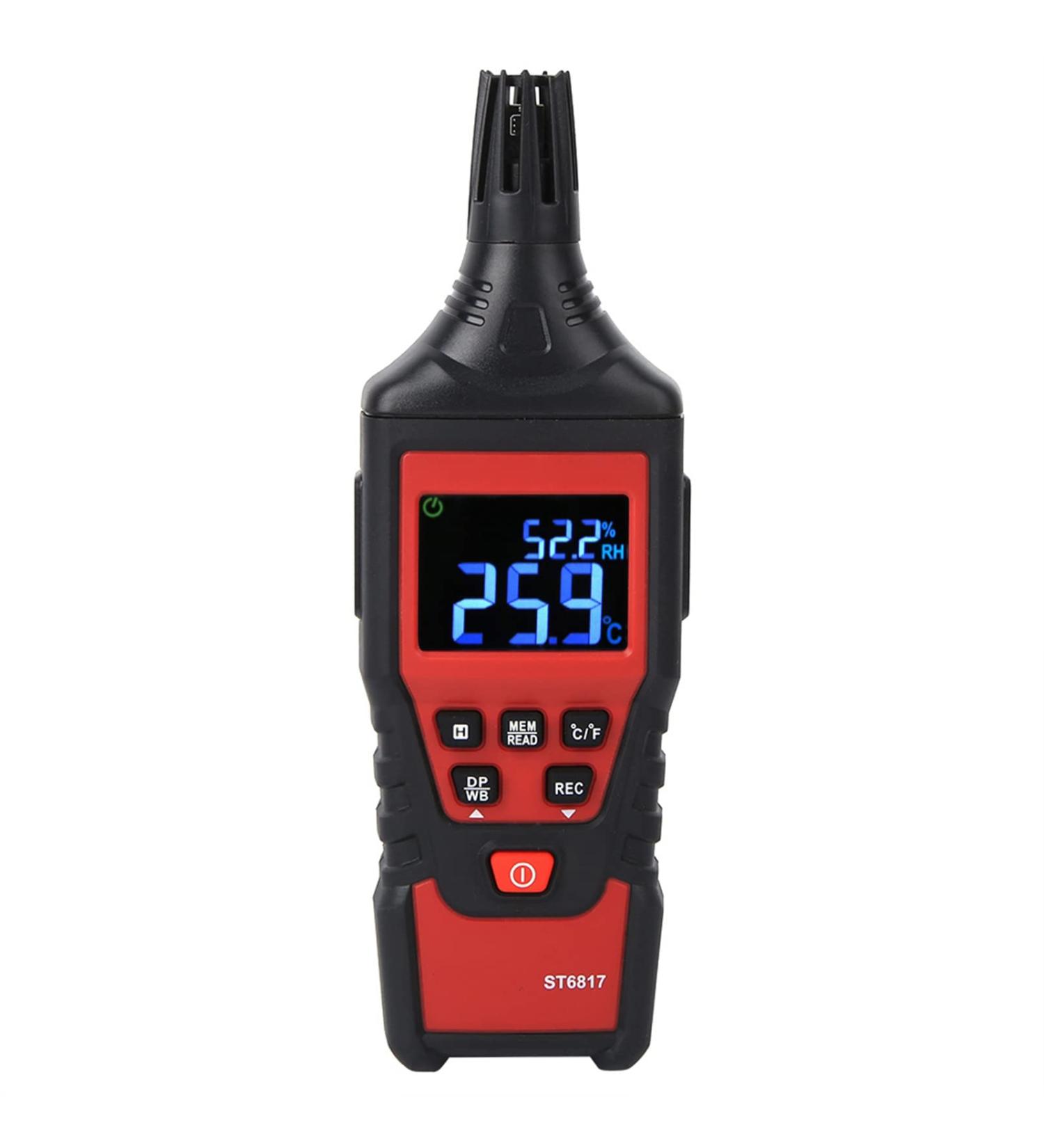 ST6817 Digital Humidity & Temperature Meter - Handheld Hygro Thermometer Hygrometer Tester for Accurate Readings - Ideal for Home & Outdoor Use - Buy Online on GoSupps.com