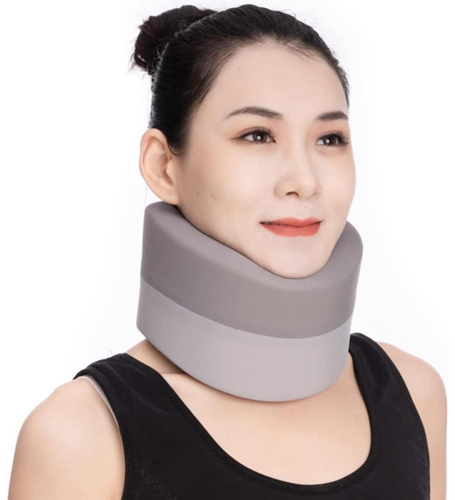 Adjustable Foam Collar for Neck Support | Medical Quality Soft Neck Brace | Relieve Spine Pain | Ideal for Sleep (Size S) - Buy Online on GoSupps.com