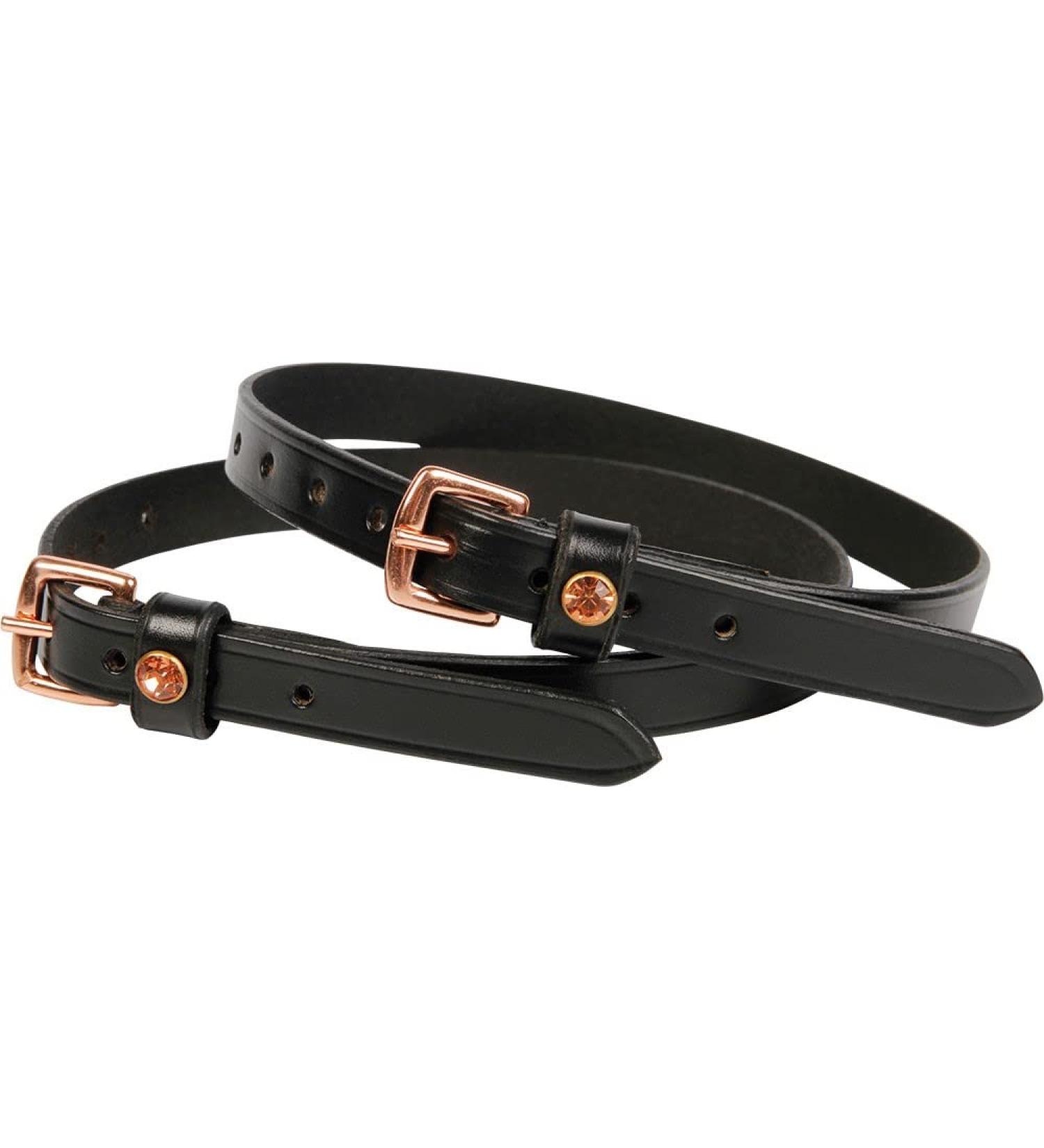 Harry's Horse spur straps rose gold color: black