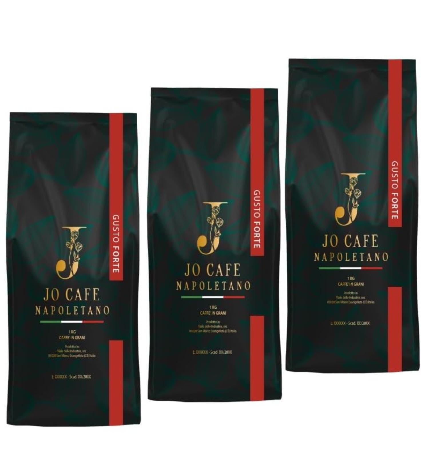 JO CAF NAPOLETANO Gusto Forte coffee beans bar line 1 kg 3 Gusto Forte