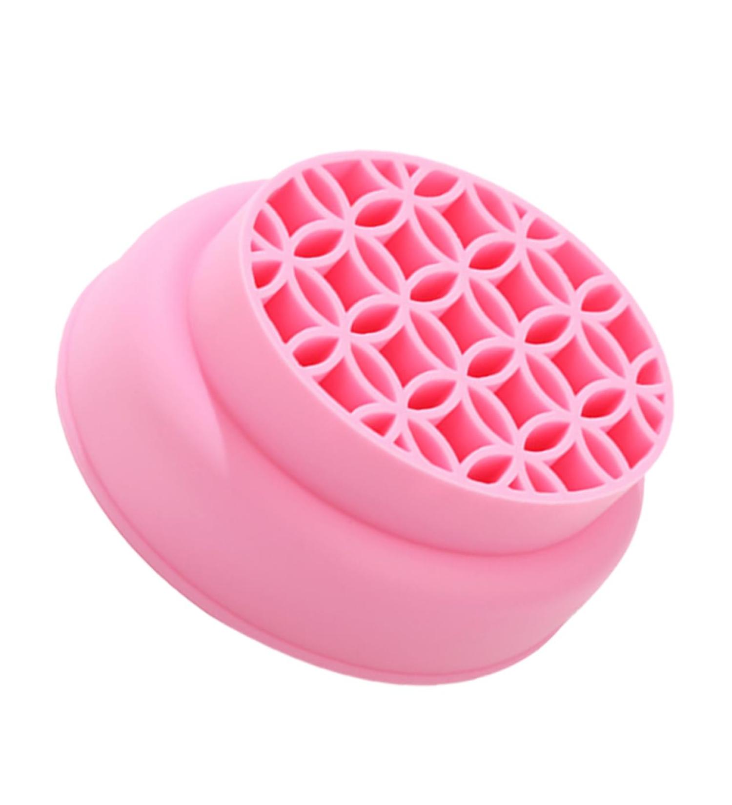 MAGICLULU Makeup Brush Cleaning Cup Makeup Brush Cleaner Silicon Brush Cleaner Pad Brush Washing Tools Brush Scrubber Mat Makeup Brush Washing Tool Silica Gel Beauty Egg Drying Rack Pink - Buy Online on GoSupps.com
