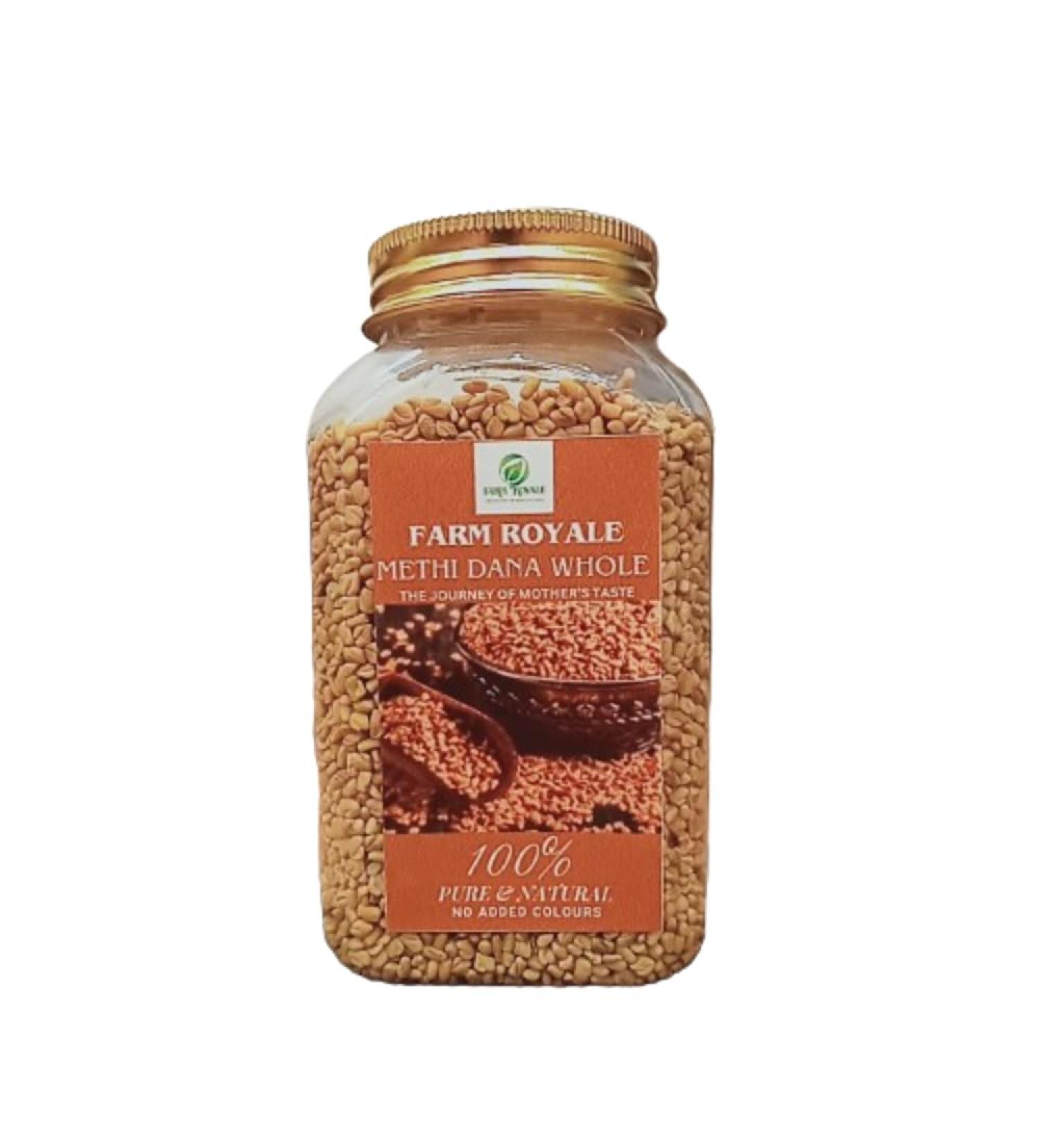 Farm Royale Methi Dana/Fenugreek - 250g | 100% Natural Pure and Fresh Culinary Delight/Export quality - Buy Online on GoSupps.com