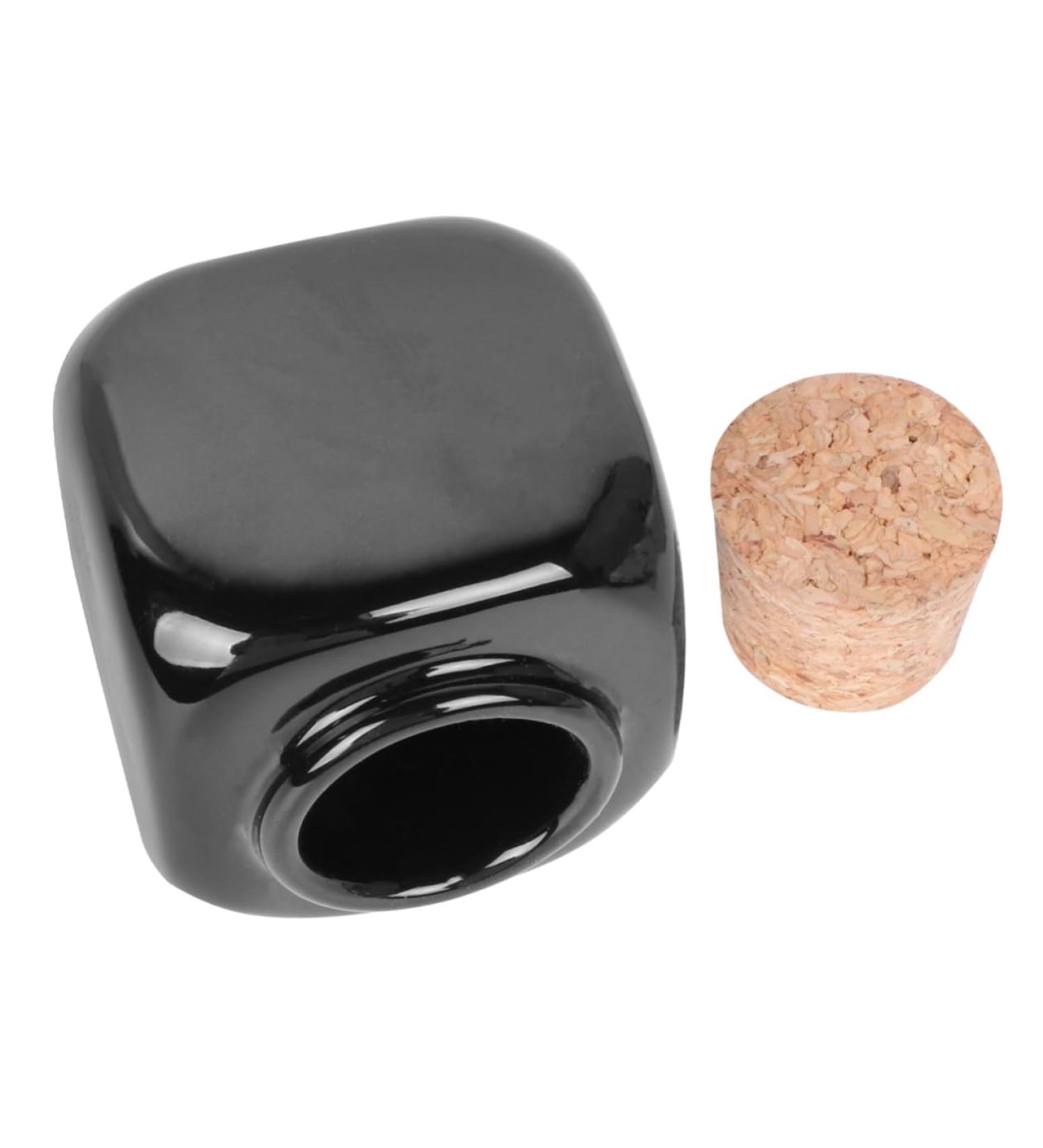 Mikinona Powder Bottle Jar Clear Ceramic Bottle Nail Art Ceramic Cup Liquid Powder Container Manicure Dishes Pill Container Bottle Ceramic Mug Practical Empty Bottle Wooden Bamboo - Buy Online on GoSupps.com