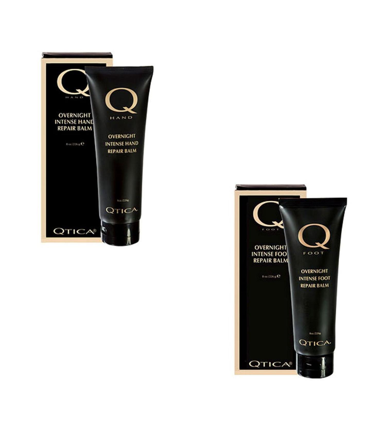 QTICA Intense Overnight Repair Balm Set - Hand & Foot 8oz Each