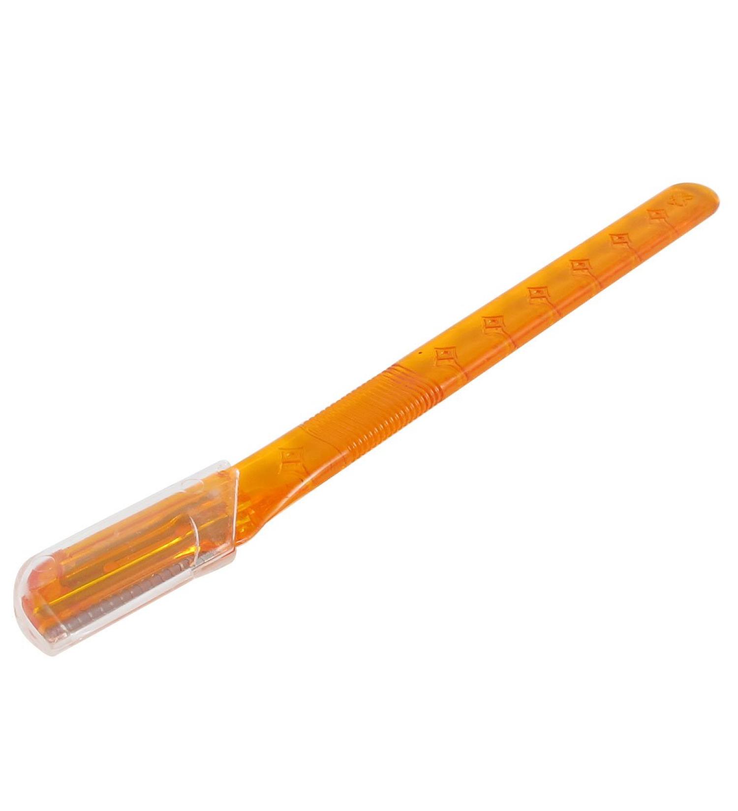 Ruilogod Plastic Handle Eyebrow Removal Shaver Trimmer - 13cm Orange | International Shipping Available - Buy Online on GoSupps.com