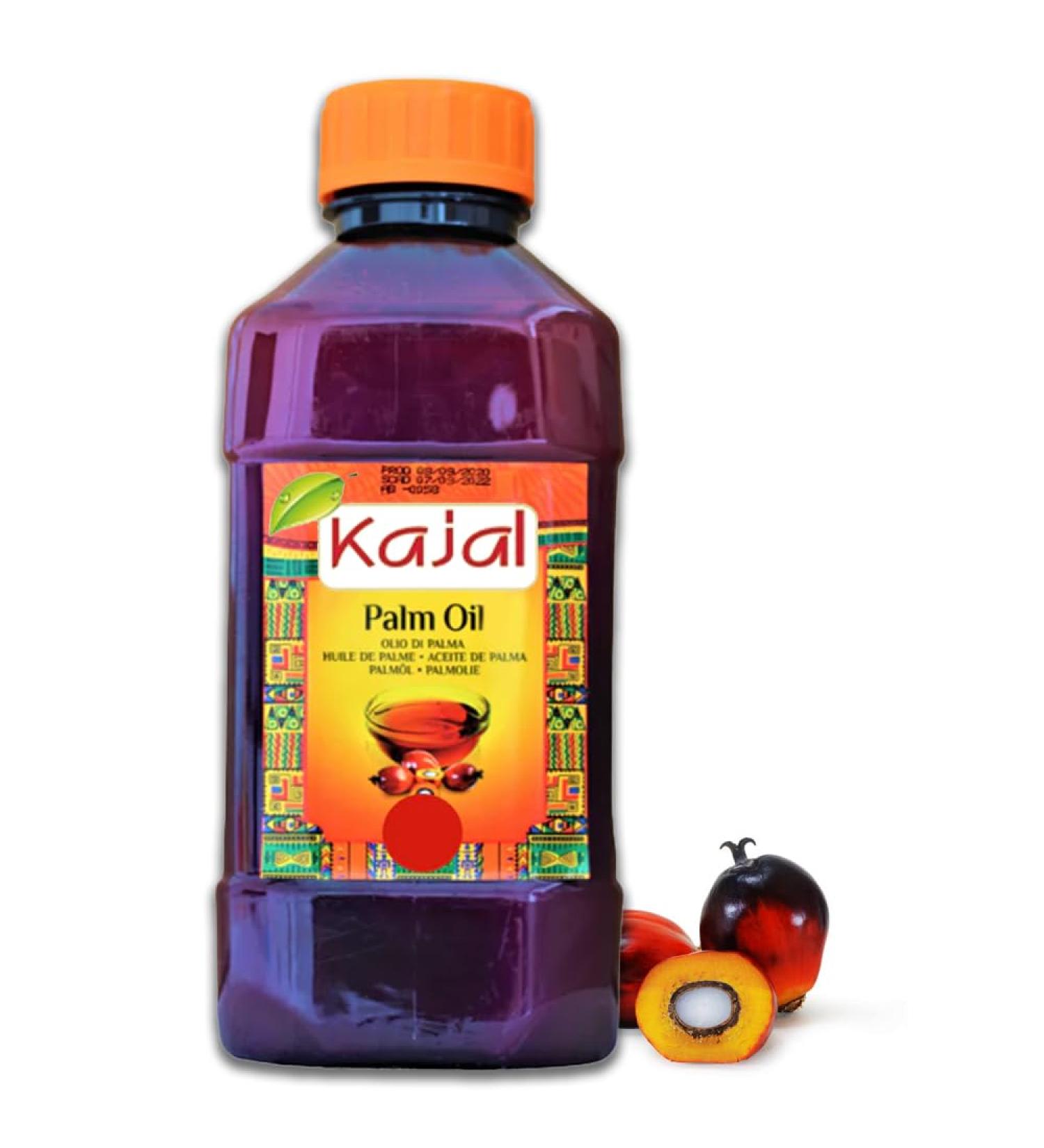 Kajal Huile de palme 500 ml Huile de palme rouge de qualit sup rieure du Ghana riche en b ta-carot ne Id al pour la cuisine et la p tisserie Couleur naturelle v g talienne et sans additifs  - Buy Online on GoSupps.com