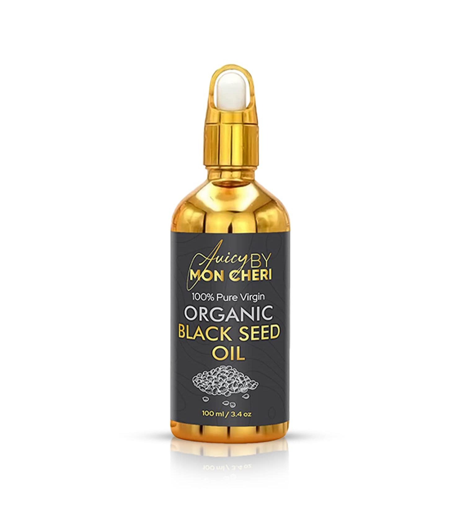 Juicy By Mon Cheri Boost Your Immunity and Antioxidant Levels with 100% Pure Organic Black Seed Oil Dropper - 3.4oz Superfood Carrier Oil - Buy Online on GoSupps.com