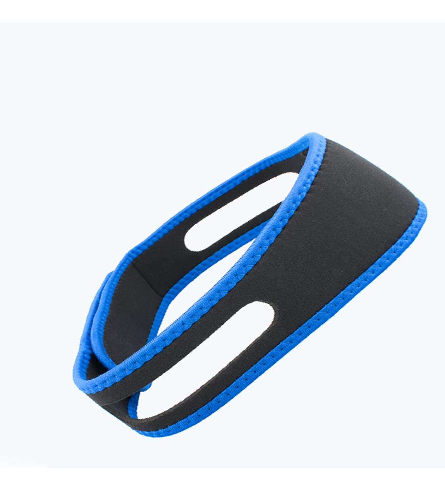 Crowndy Anti Snoring Chin Strap Anti Snoring Devices Effective Stop Snoring Adjustable Snore Reduction Chin Straps Chin Strap for Men Women Snore Blue