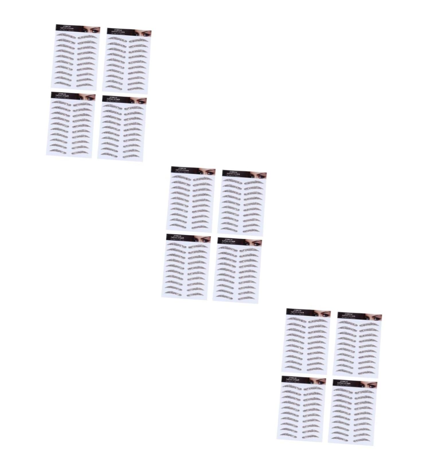 FRCOLOR 12 Pcs Eyebrow Stickers Waterproof Makeup Eyebrow Transfers for Women Imitation Eyebrow 3d Mold Hair - Buy Online on GoSupps.com